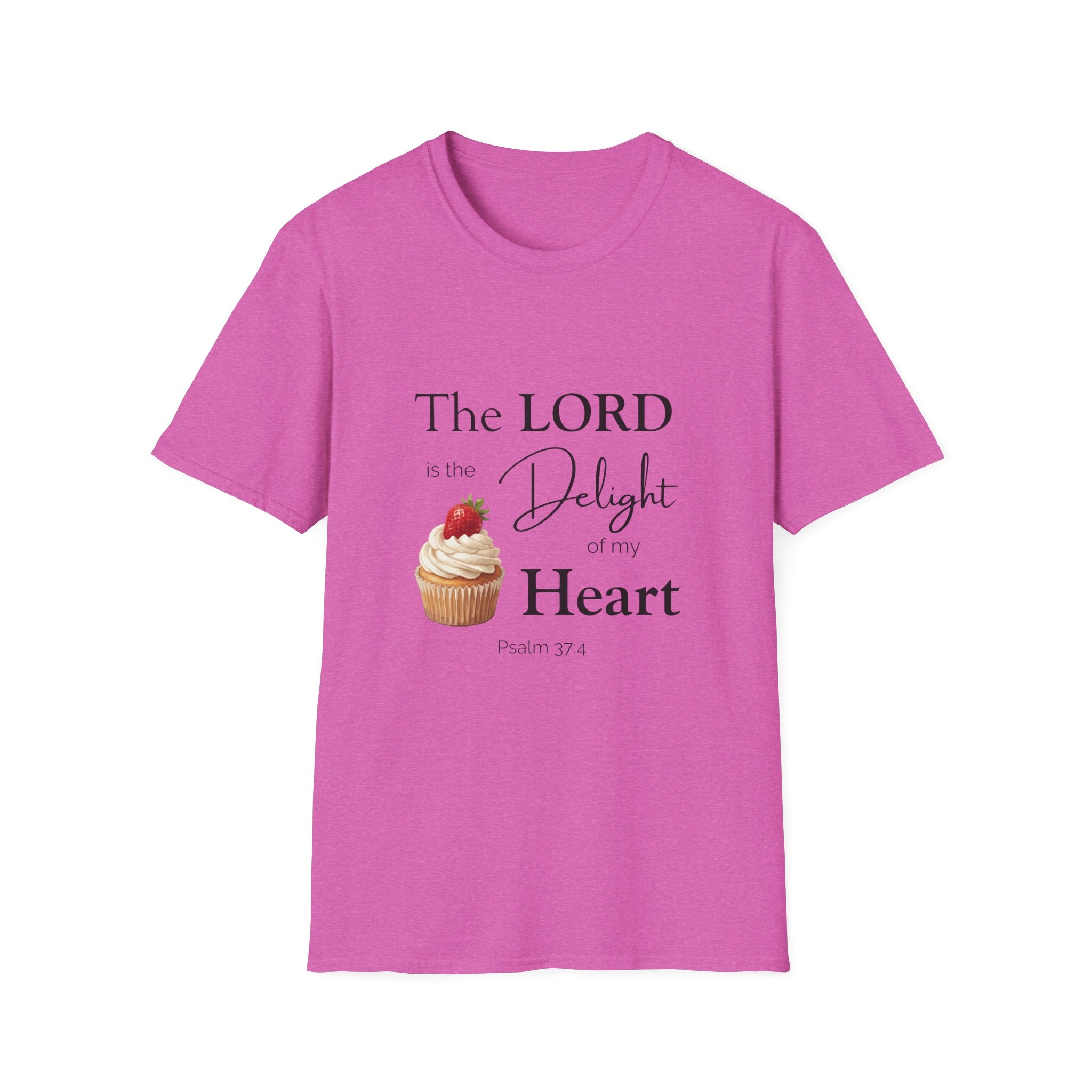 Faith Tee — “The LORD is the Delight of my Heart” Christian Graphic T-Shirt