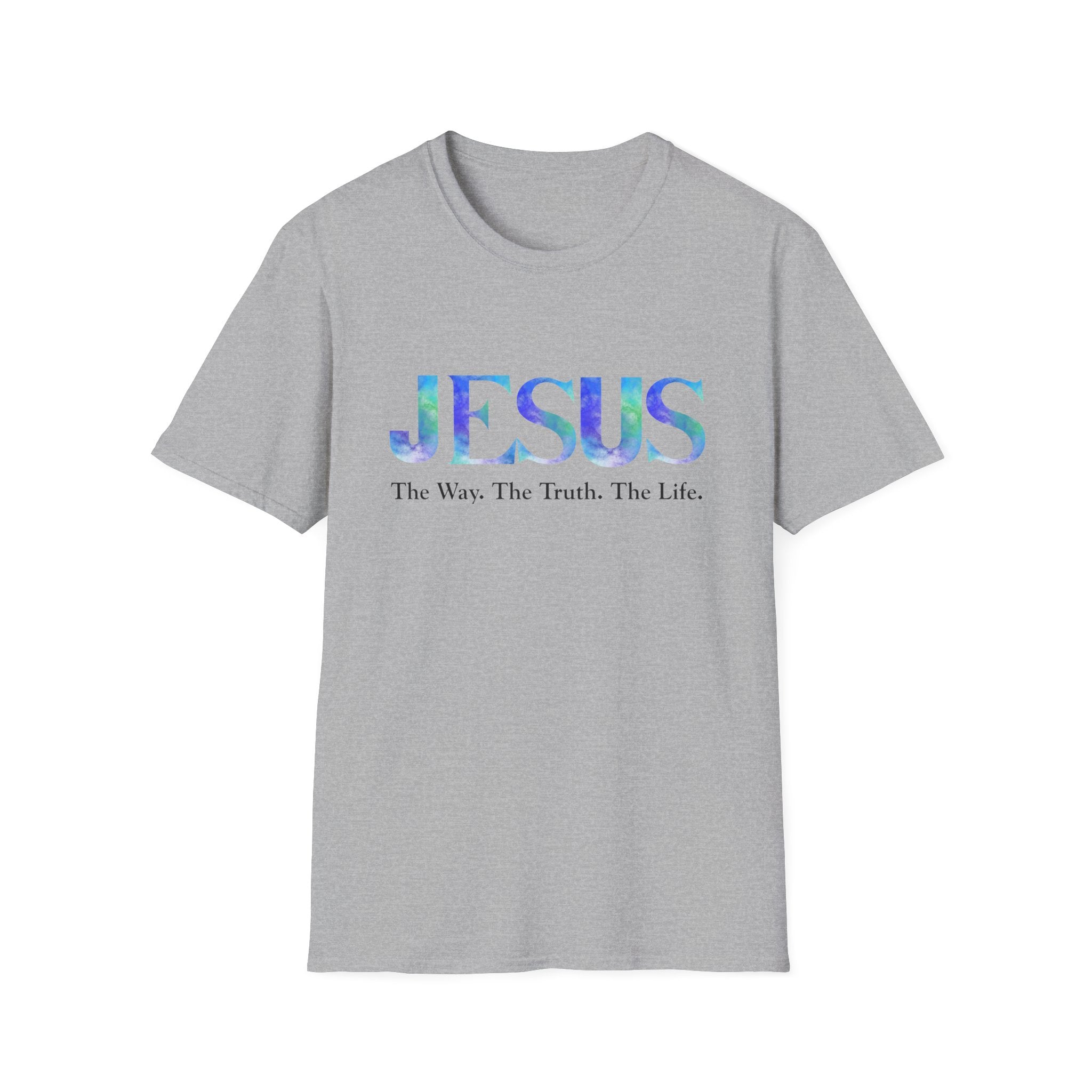 Jesus Watercolor Tee — "The Way. The Truth. The Life." Christian T-Shirt