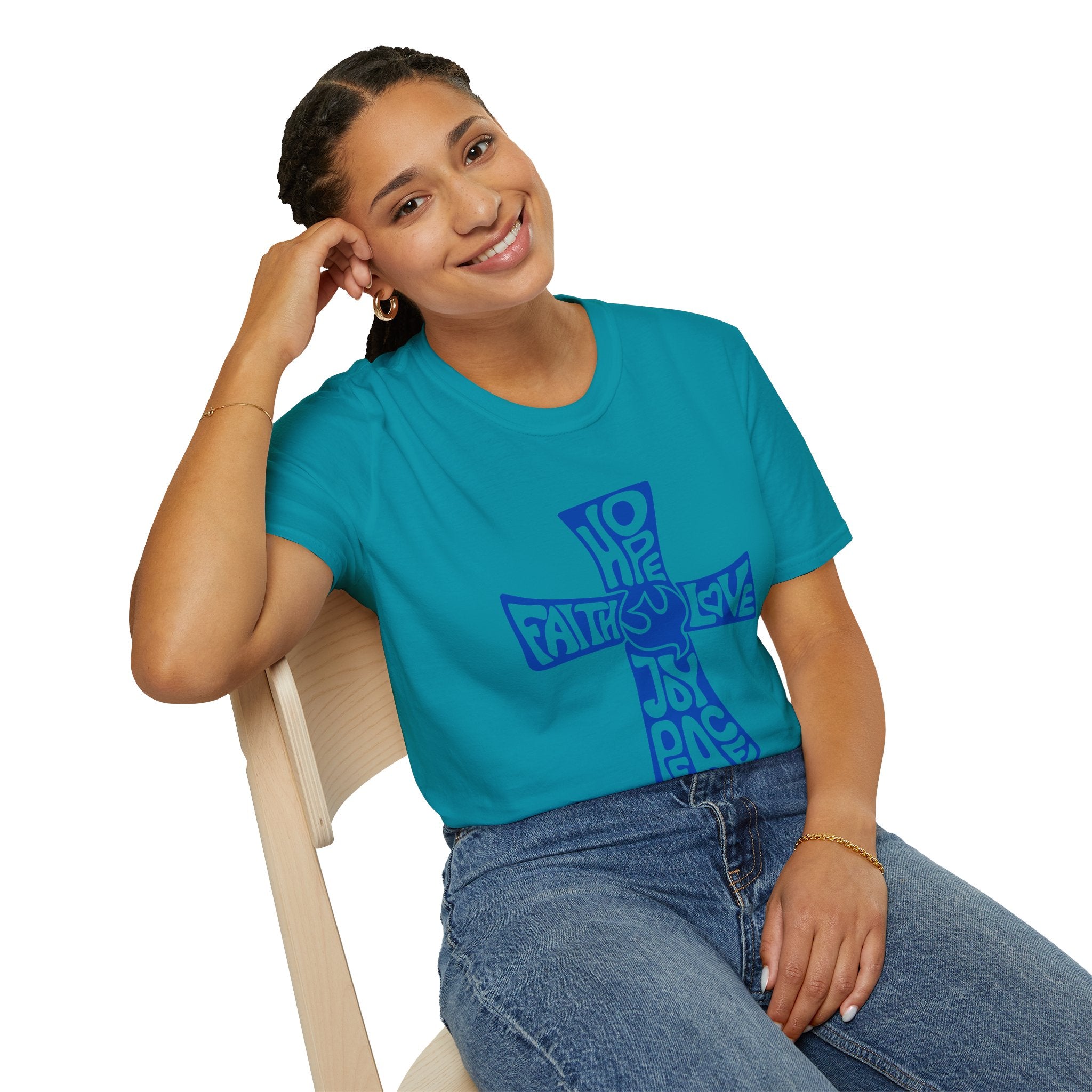 Faith Love Hope Cross T-Shirt — Christian Inspirational Graphic Tee