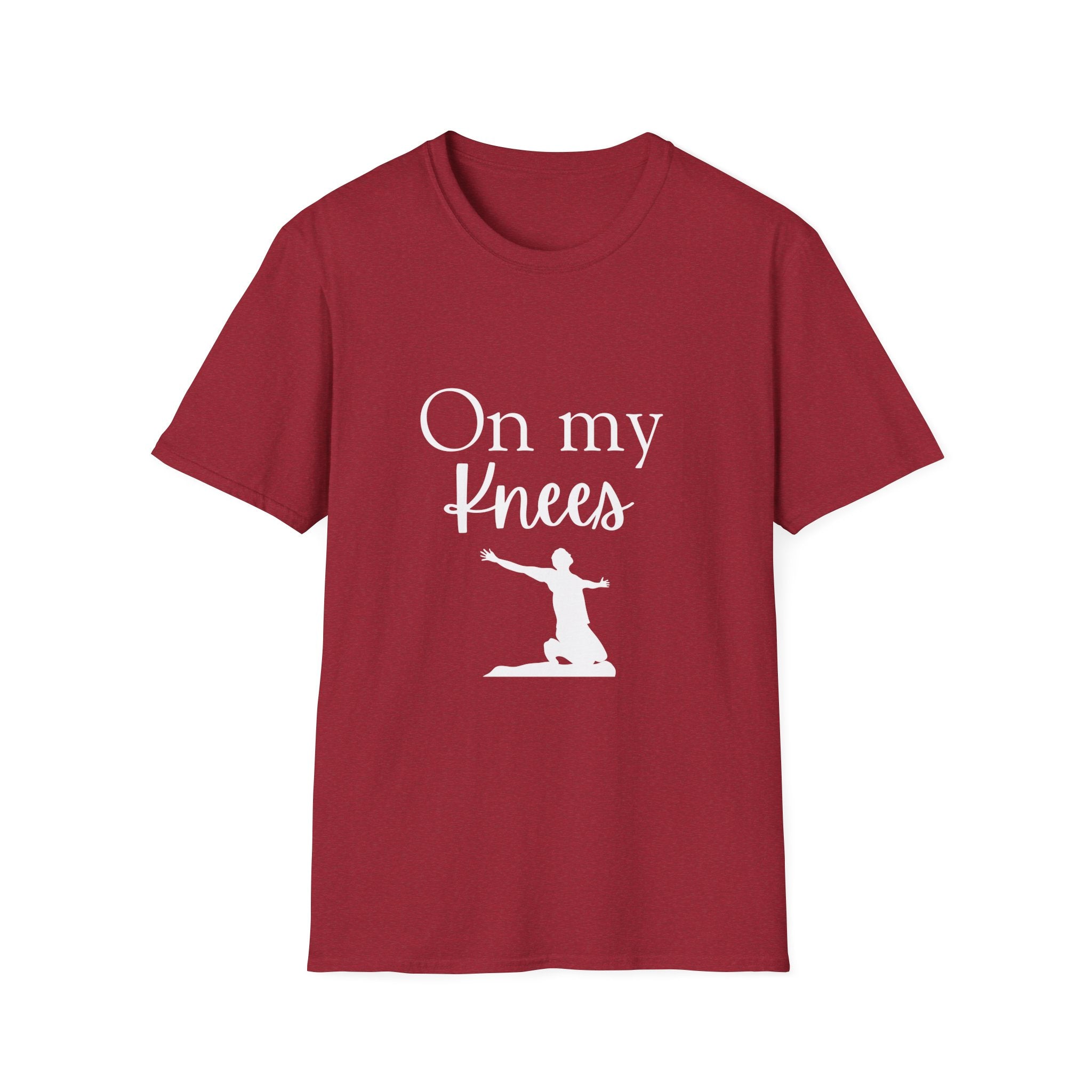On My Knees Worship God T-Shirt | Live Your Faith Religious Christian Tee