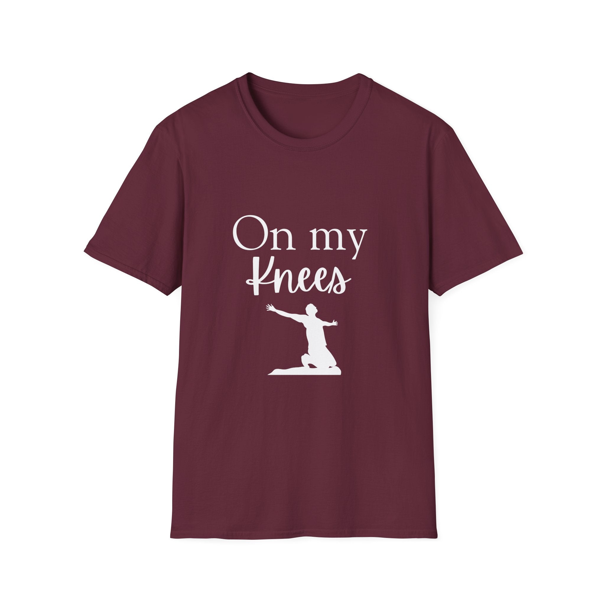 On My Knees Worship God T-Shirt | Live Your Faith Religious Christian Tee