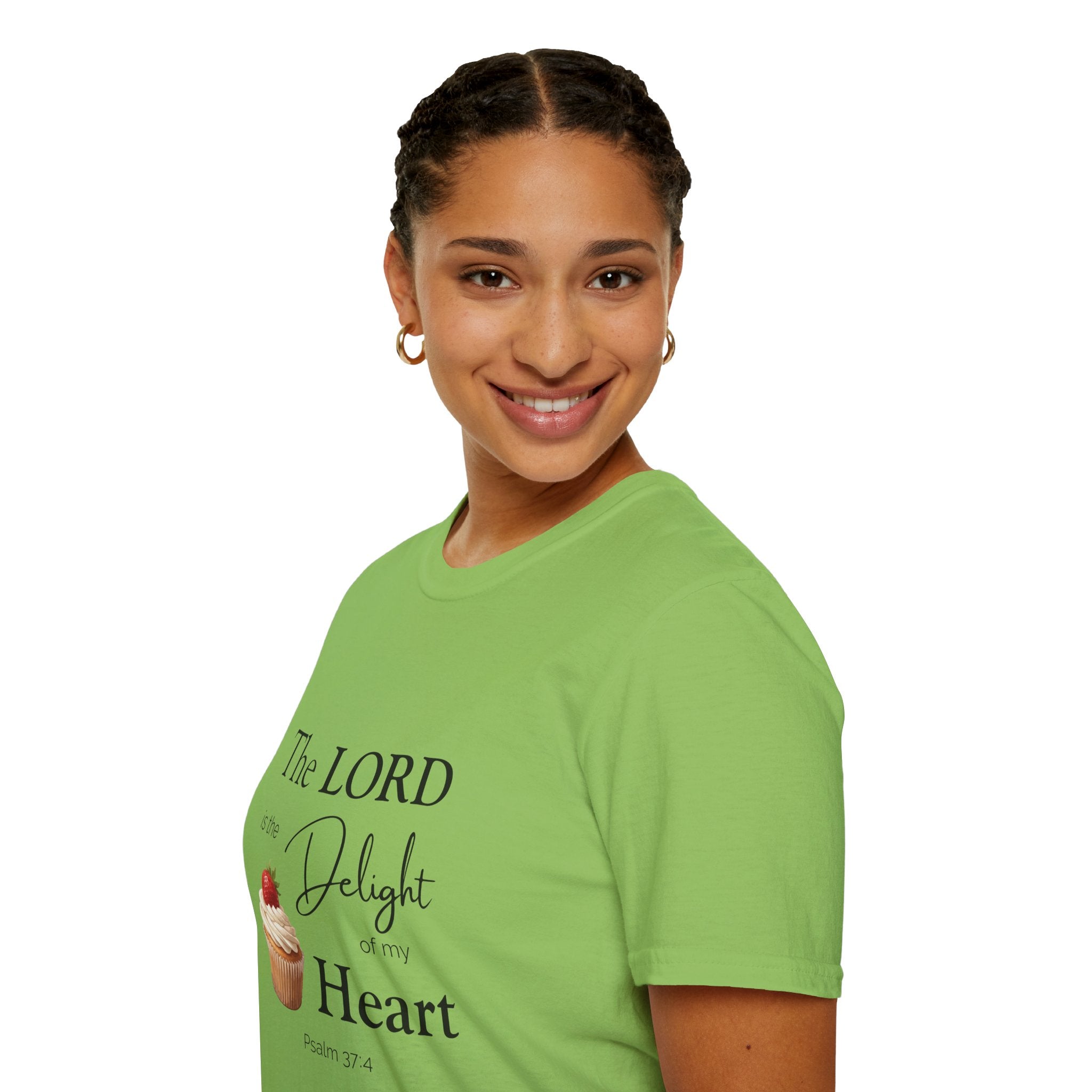 Faith Tee — “The LORD is the Delight of my Heart” Christian Graphic T-Shirt