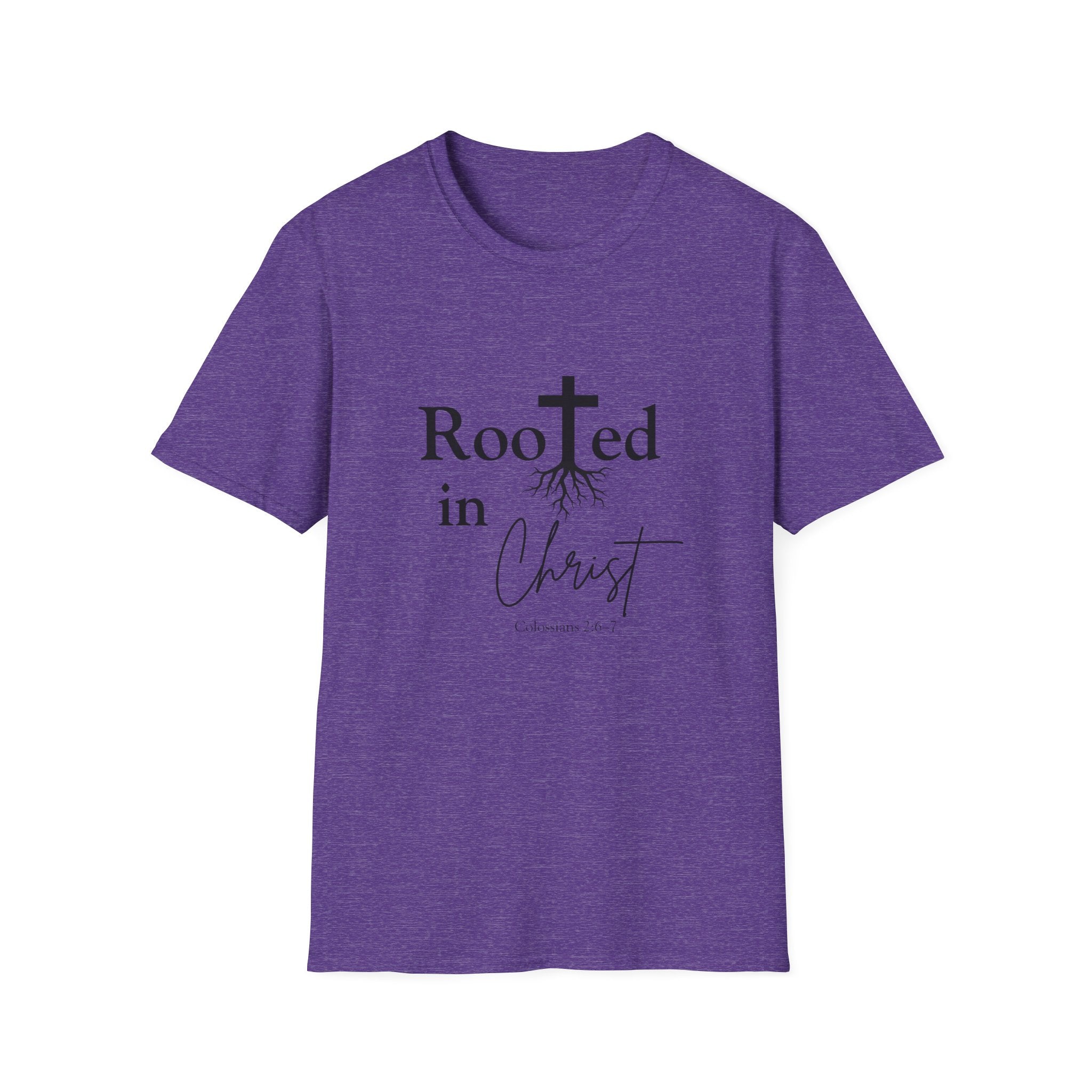 Rooted in Christ Cross & Roots T-Shirt — Christian Faith Tee