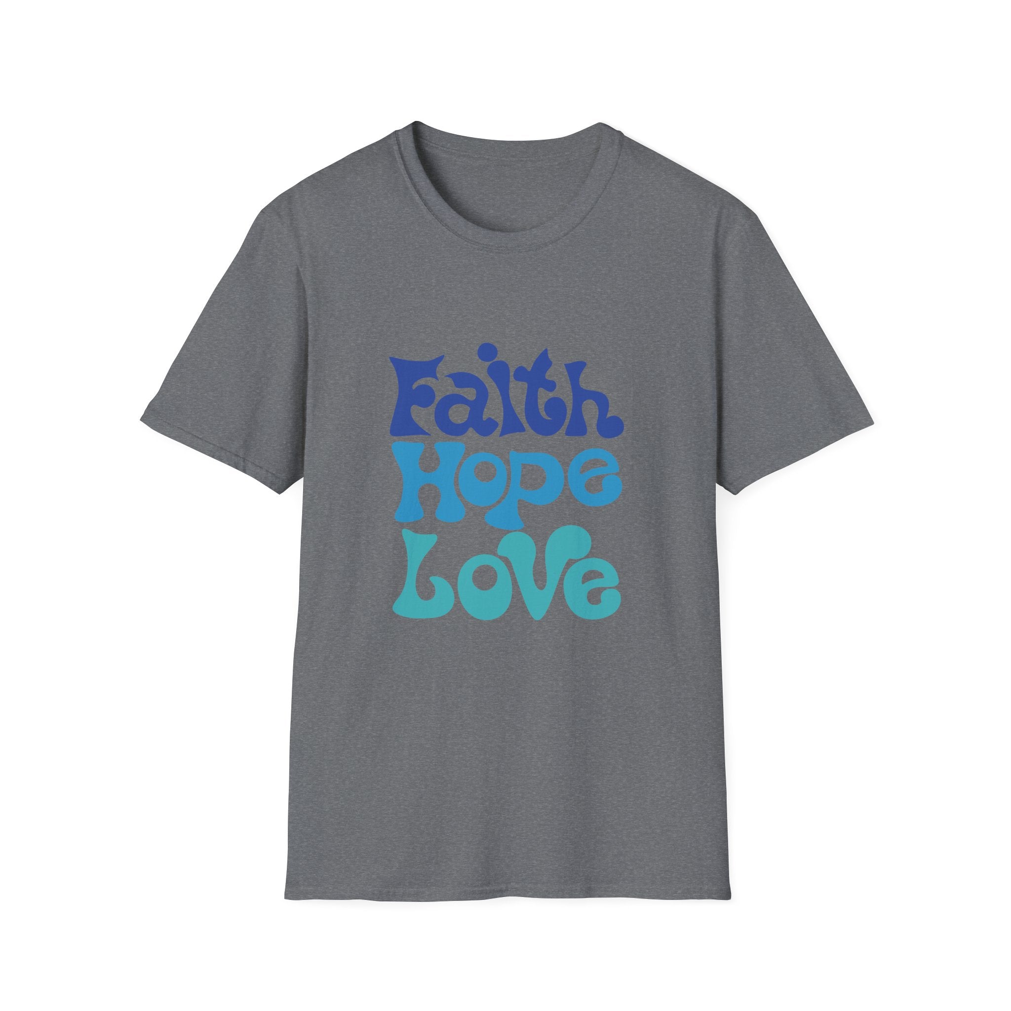 Faith Hope Love T-Shirt — Retro Psychedelic Faith Tee