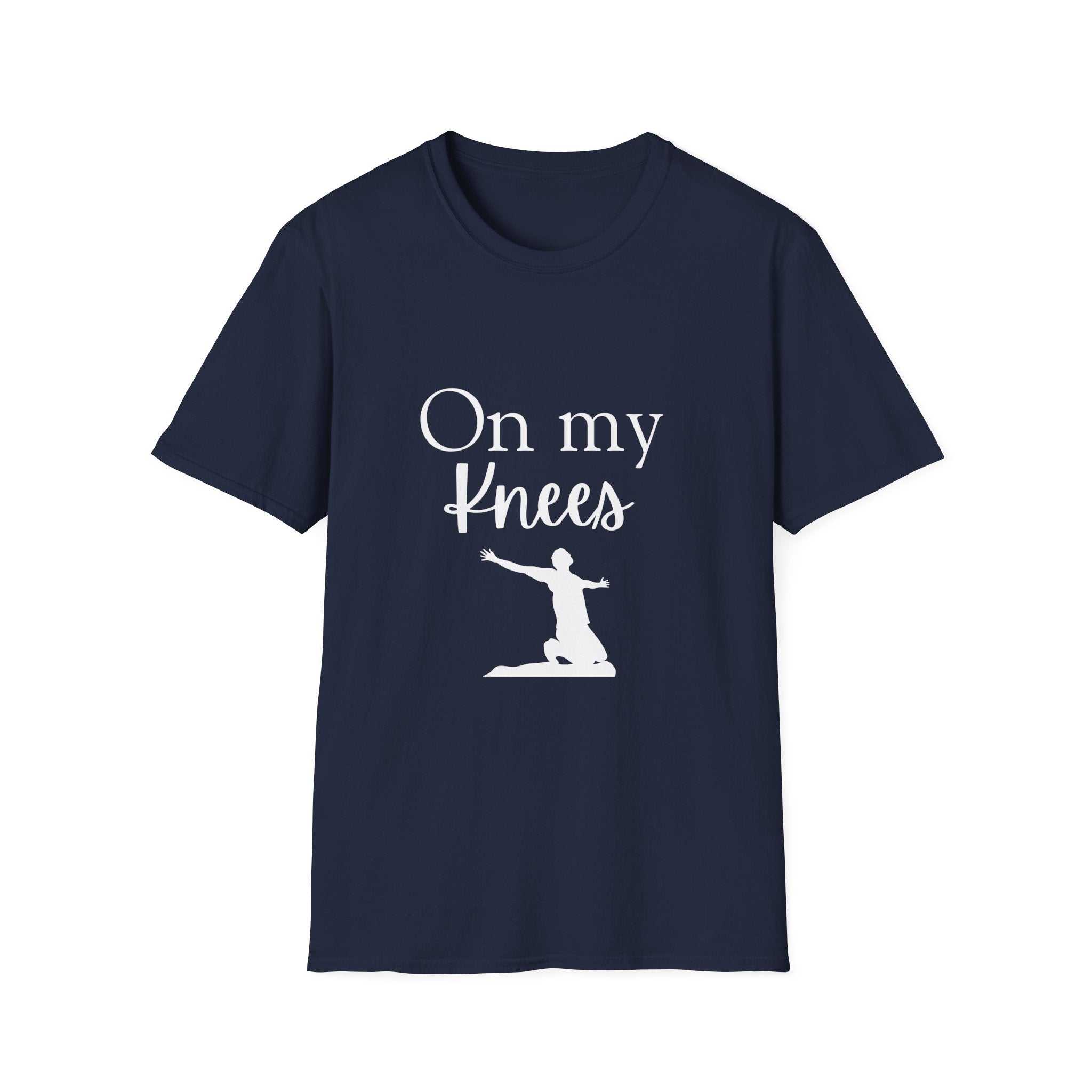 On My Knees Worship God T-Shirt | Live Your Faith Religious Christian Tee