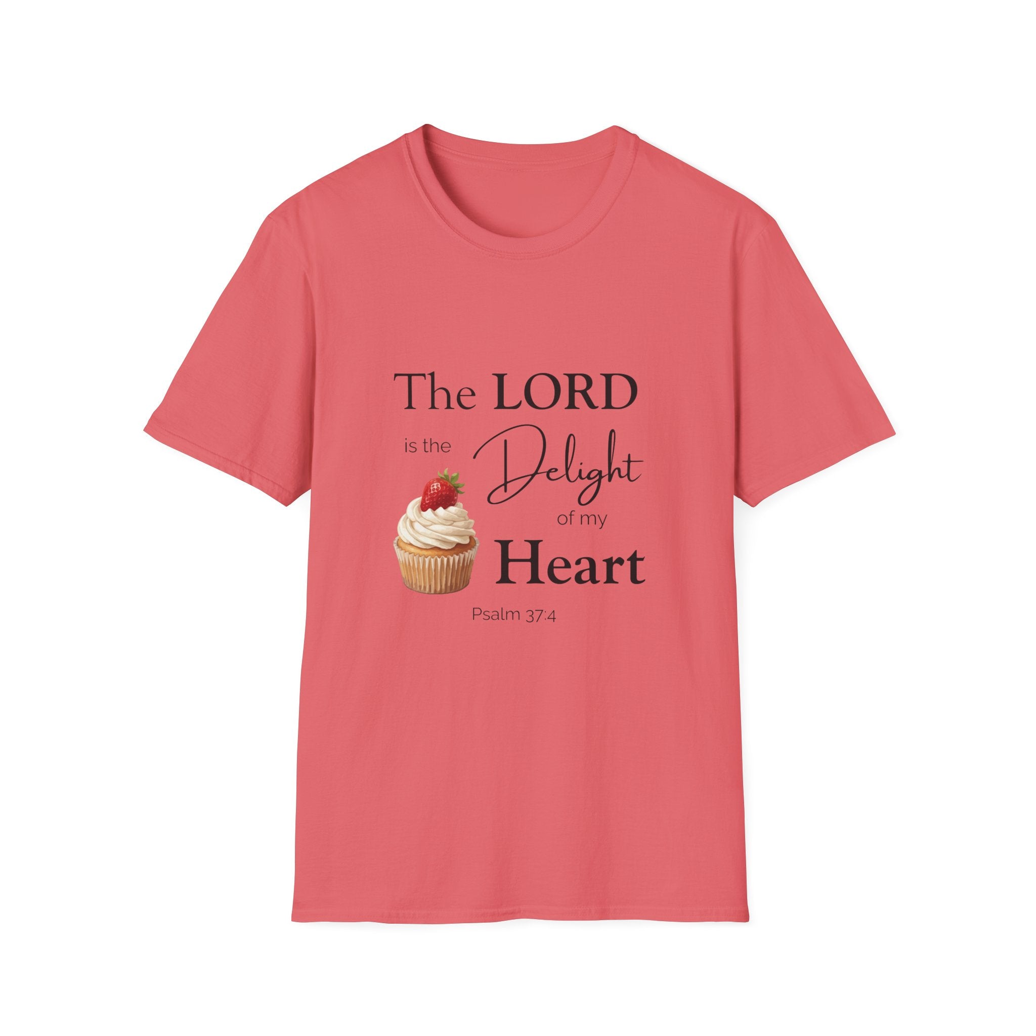 Faith Tee — “The LORD is the Delight of my Heart” Christian Graphic T-Shirt