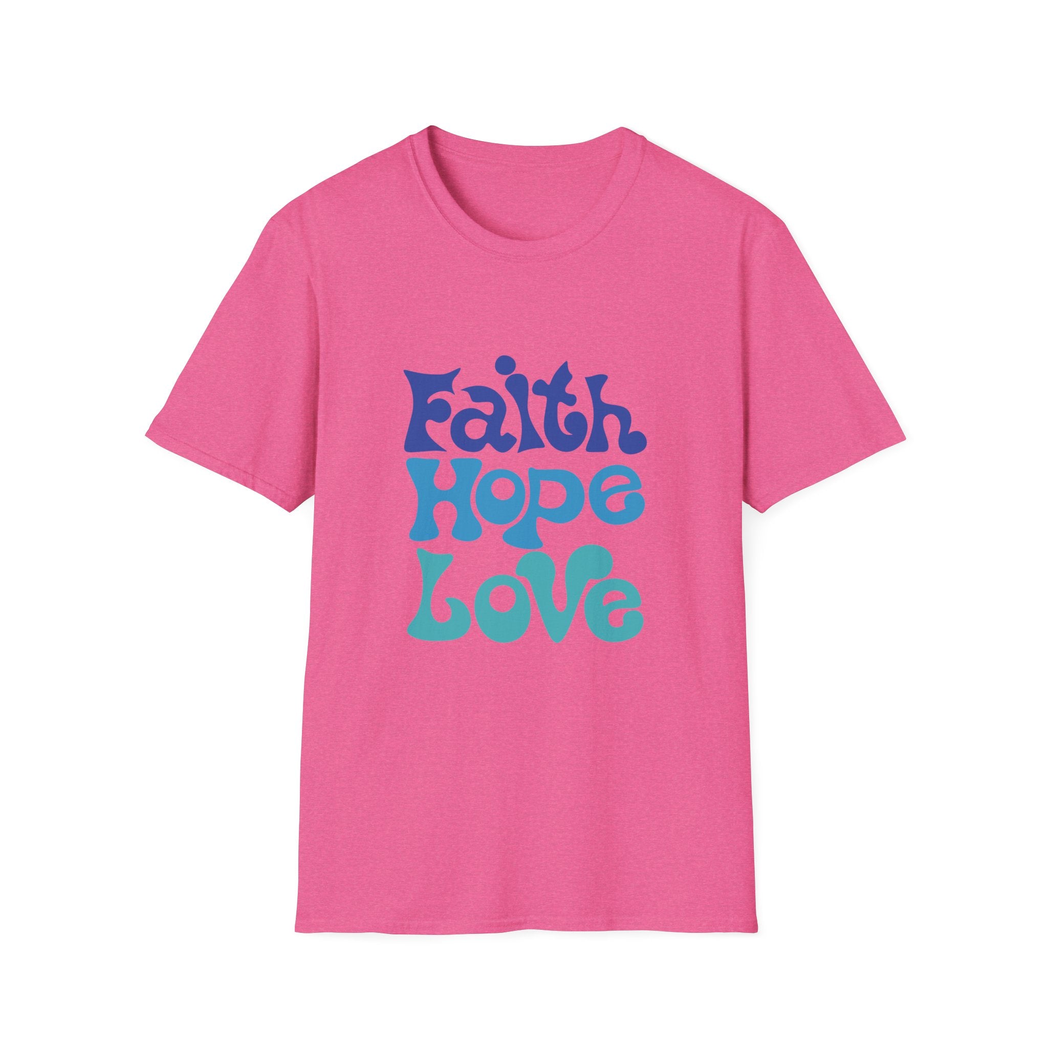 Faith Hope Love T-Shirt — Retro Psychedelic Faith Tee