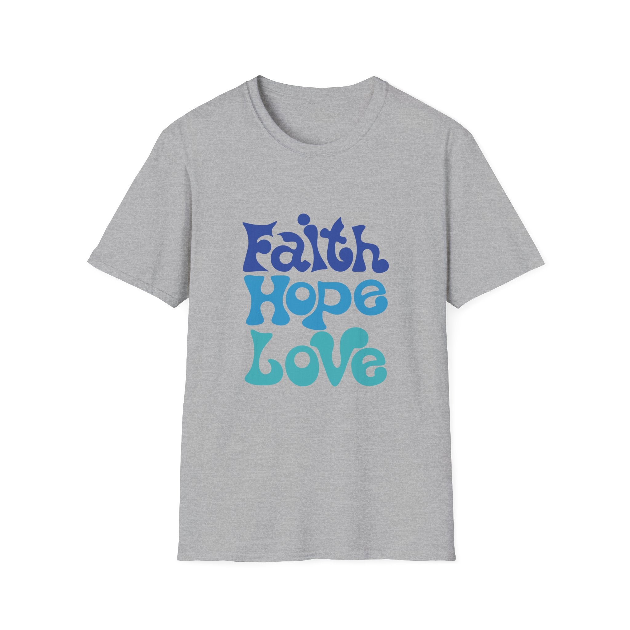 Faith Hope Love T-Shirt — Retro Psychedelic Faith Tee