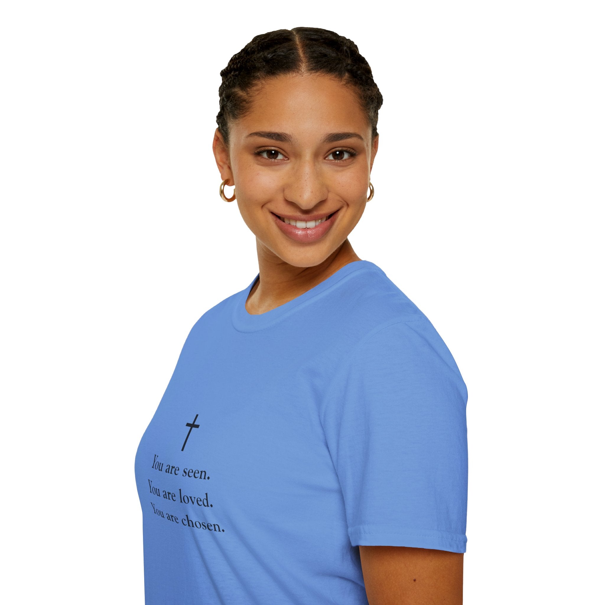 Christian Message T-Shirt — "You are seen. You are loved. You are chosen."