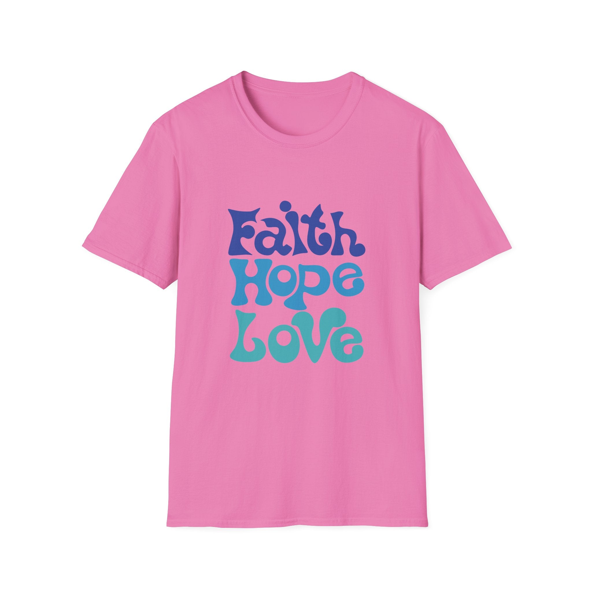 Faith Hope Love T-Shirt — Retro Psychedelic Faith Tee