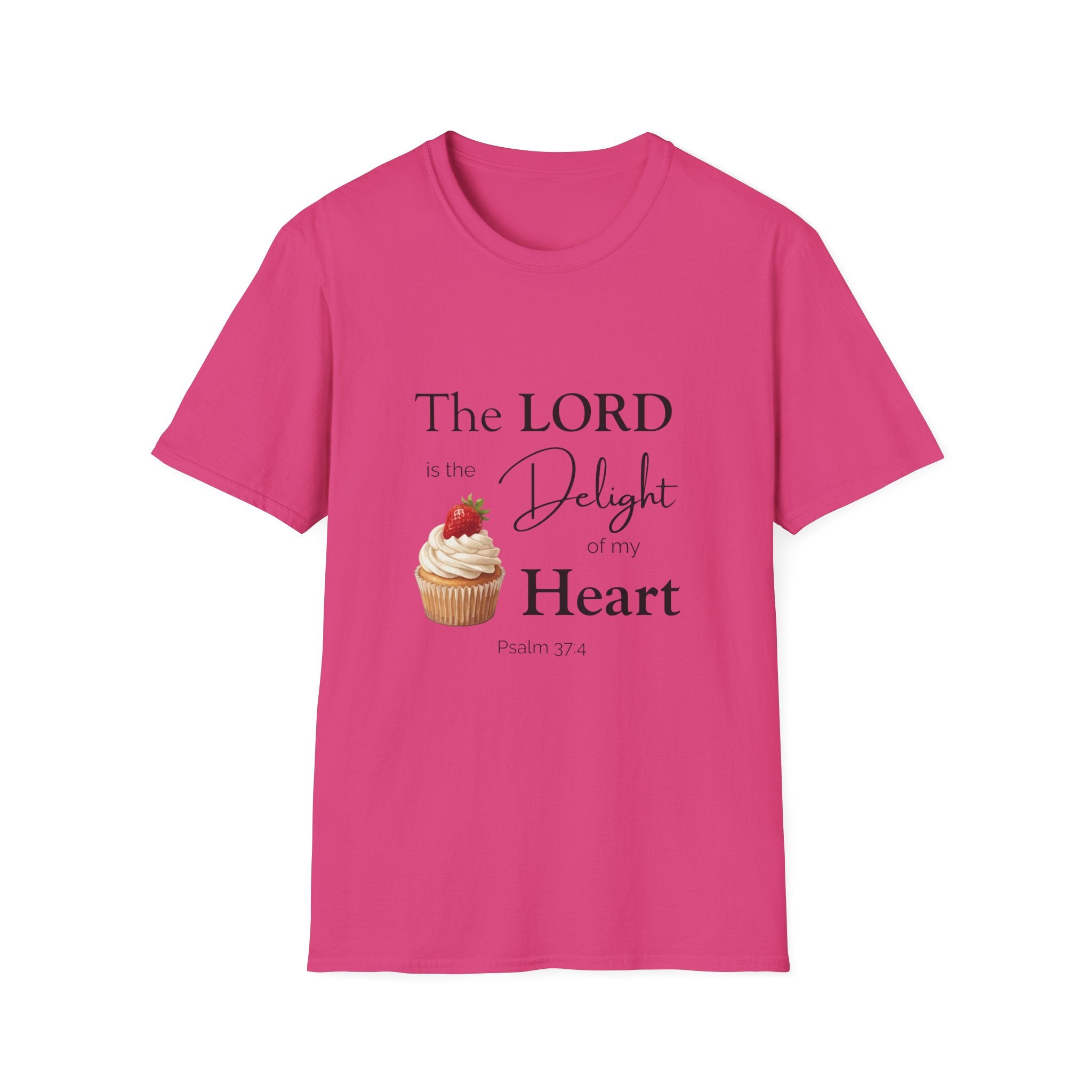 Faith Tee — “The LORD is the Delight of my Heart” Christian Graphic T-Shirt