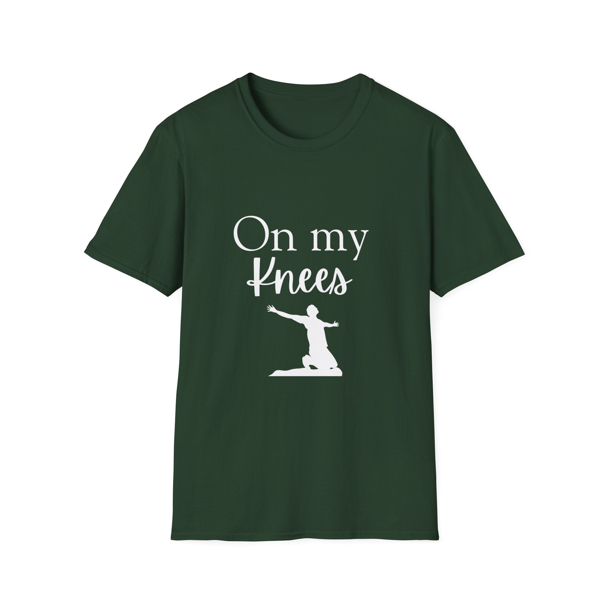 On My Knees Worship God T-Shirt | Live Your Faith Religious Christian Tee