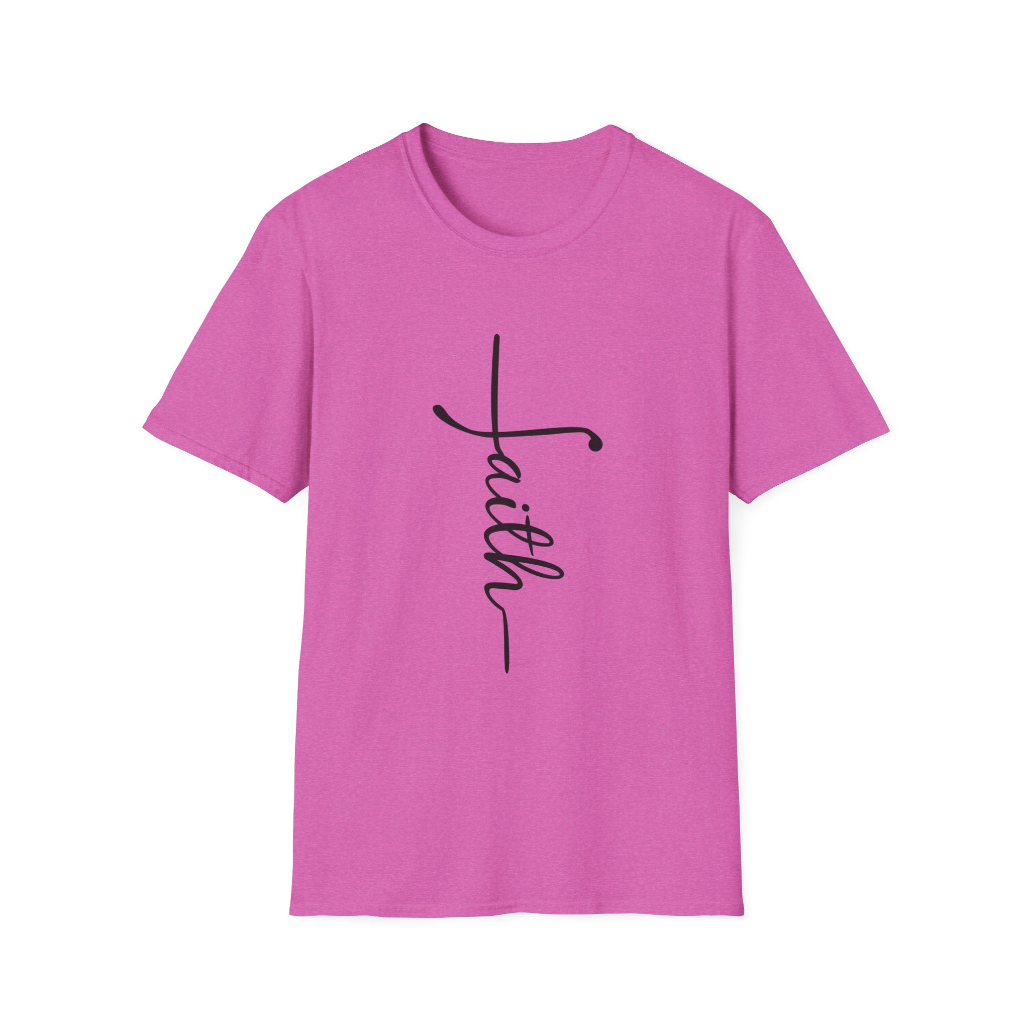 Faith Script T-Shirt — Vertical Handwritten Faith Tee