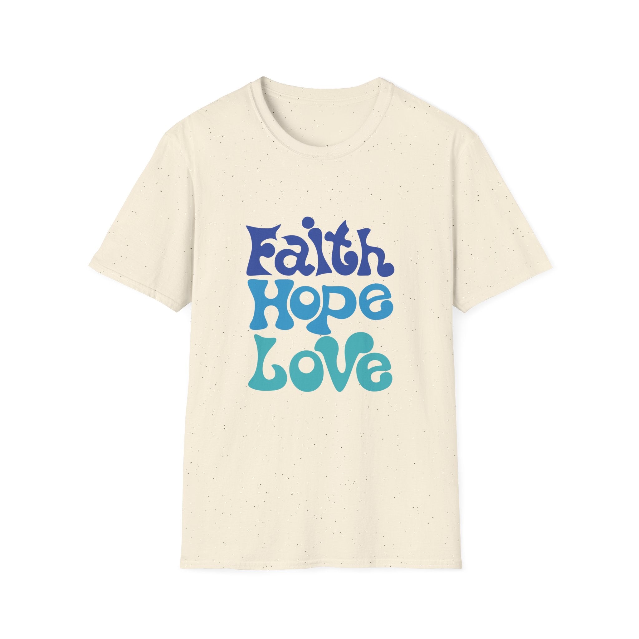 Faith Hope Love T-Shirt — Retro Psychedelic Faith Tee