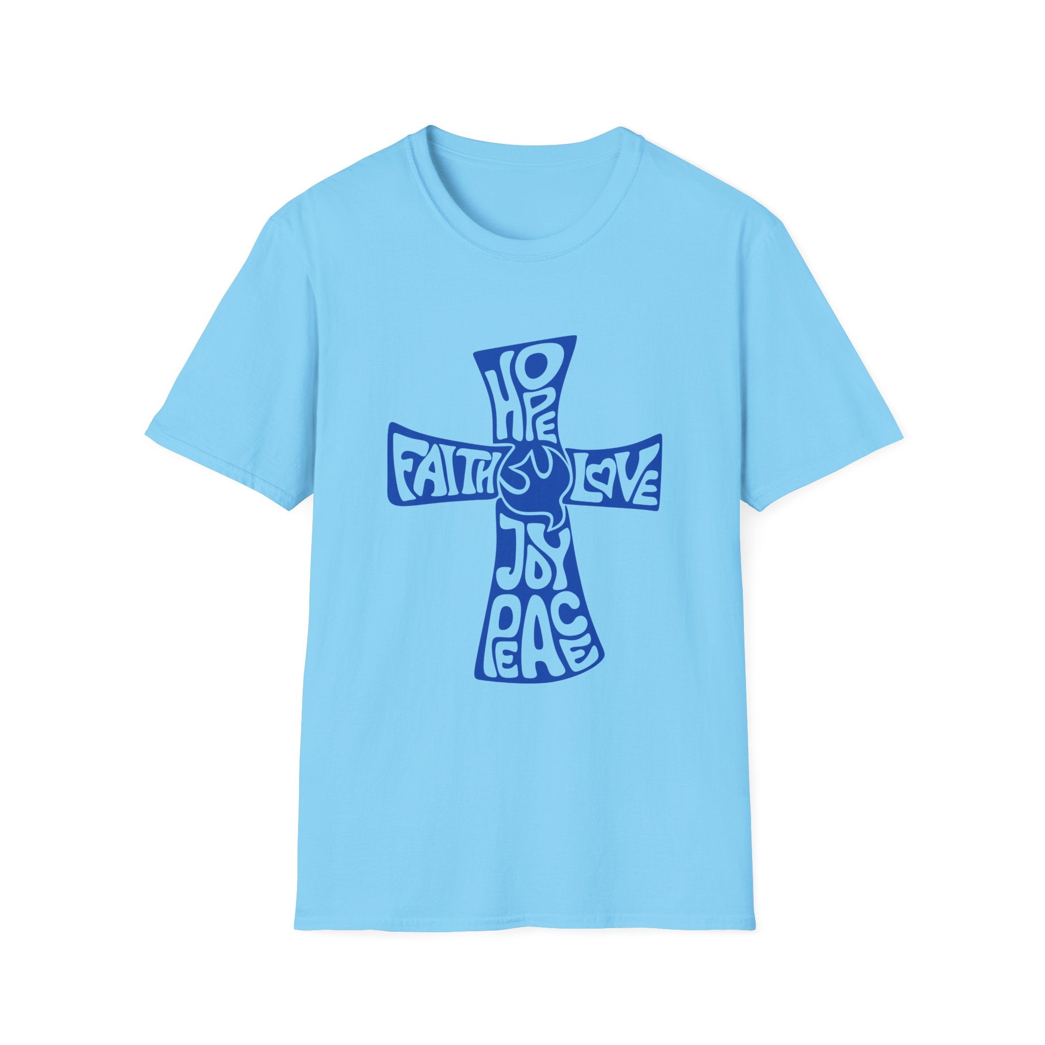 Faith Love Hope Cross T-Shirt — Christian Inspirational Graphic Tee