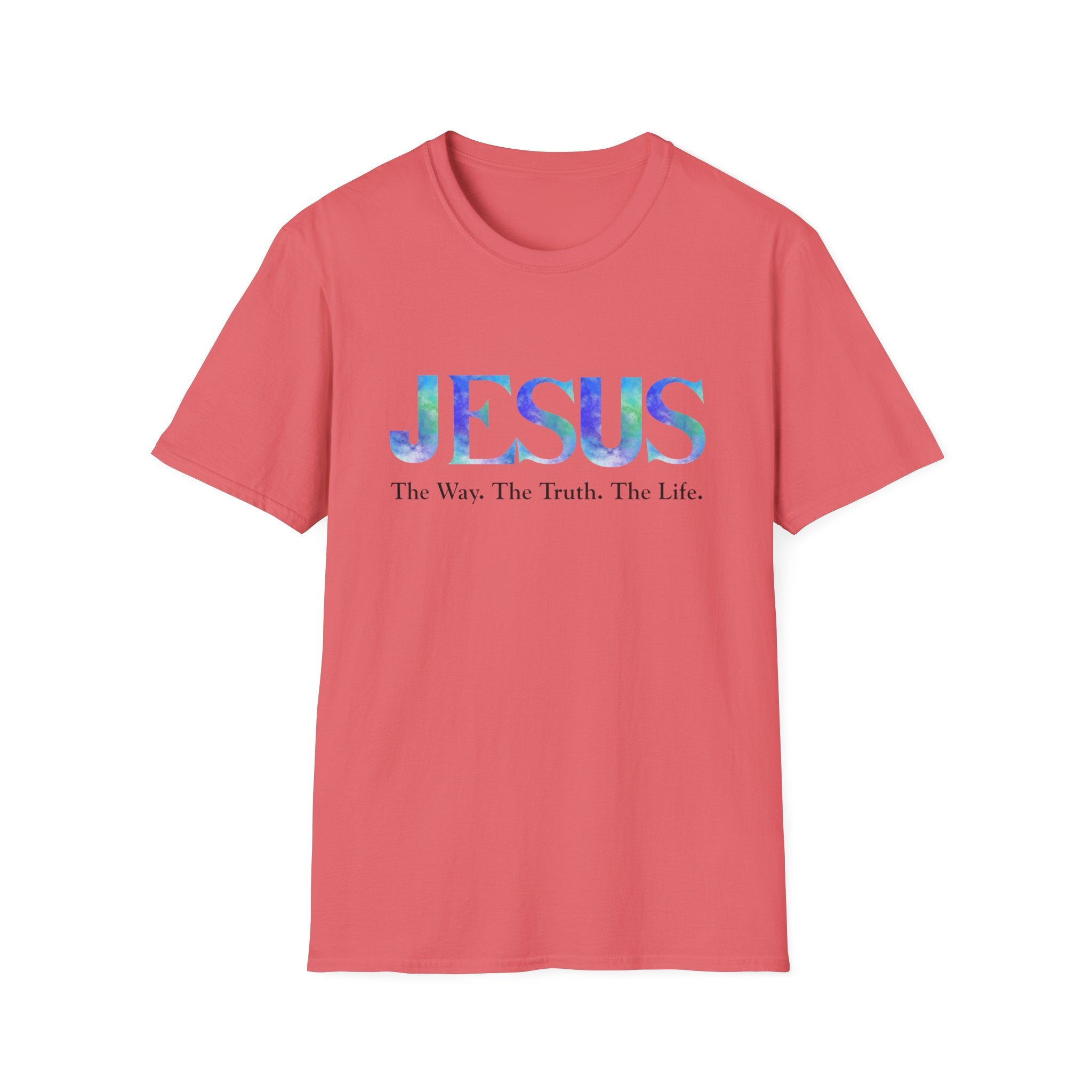 Jesus Watercolor Tee — "The Way. The Truth. The Life." Christian T-Shirt