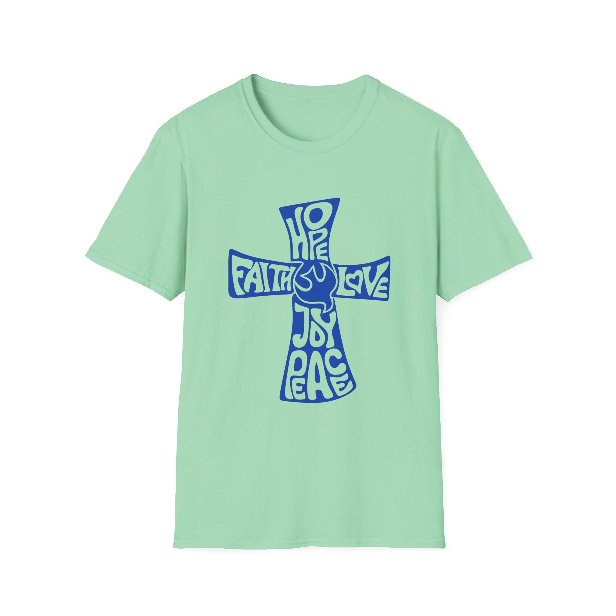 Faith Love Hope Cross T-Shirt — Christian Inspirational Graphic Tee