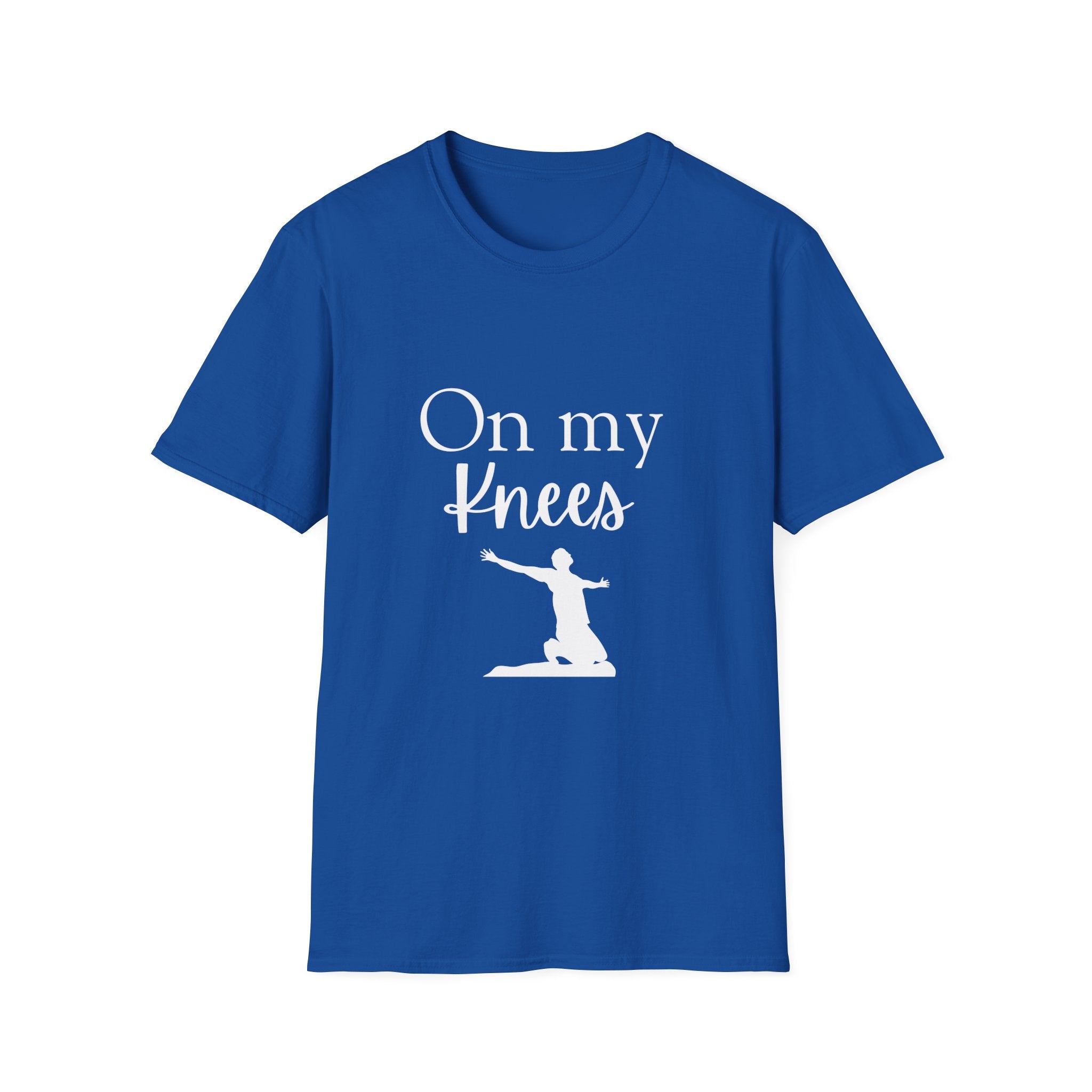 On My Knees Worship God T-Shirt | Live Your Faith Religious Christian Tee