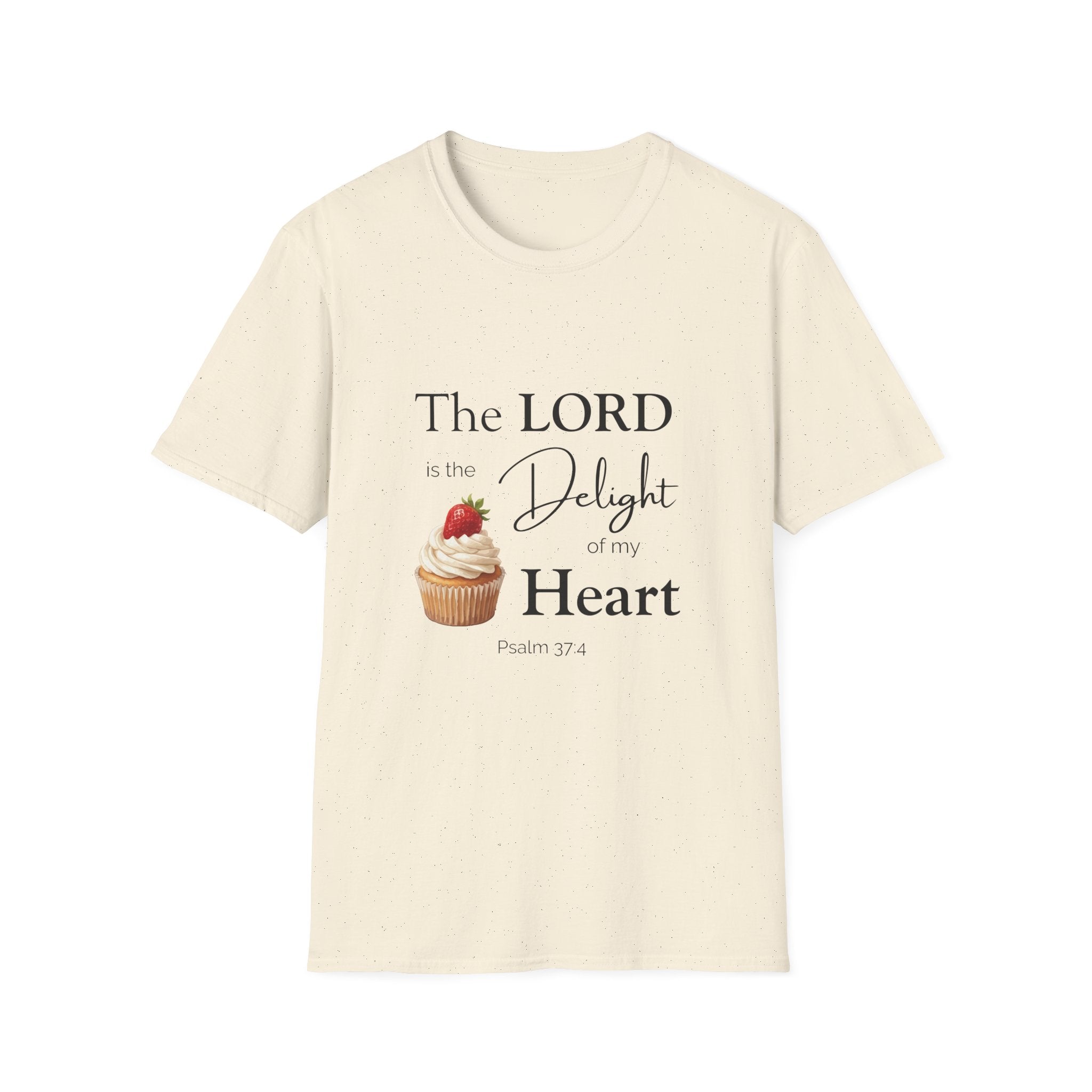 Faith Tee — “The LORD is the Delight of my Heart” Christian Graphic T-Shirt