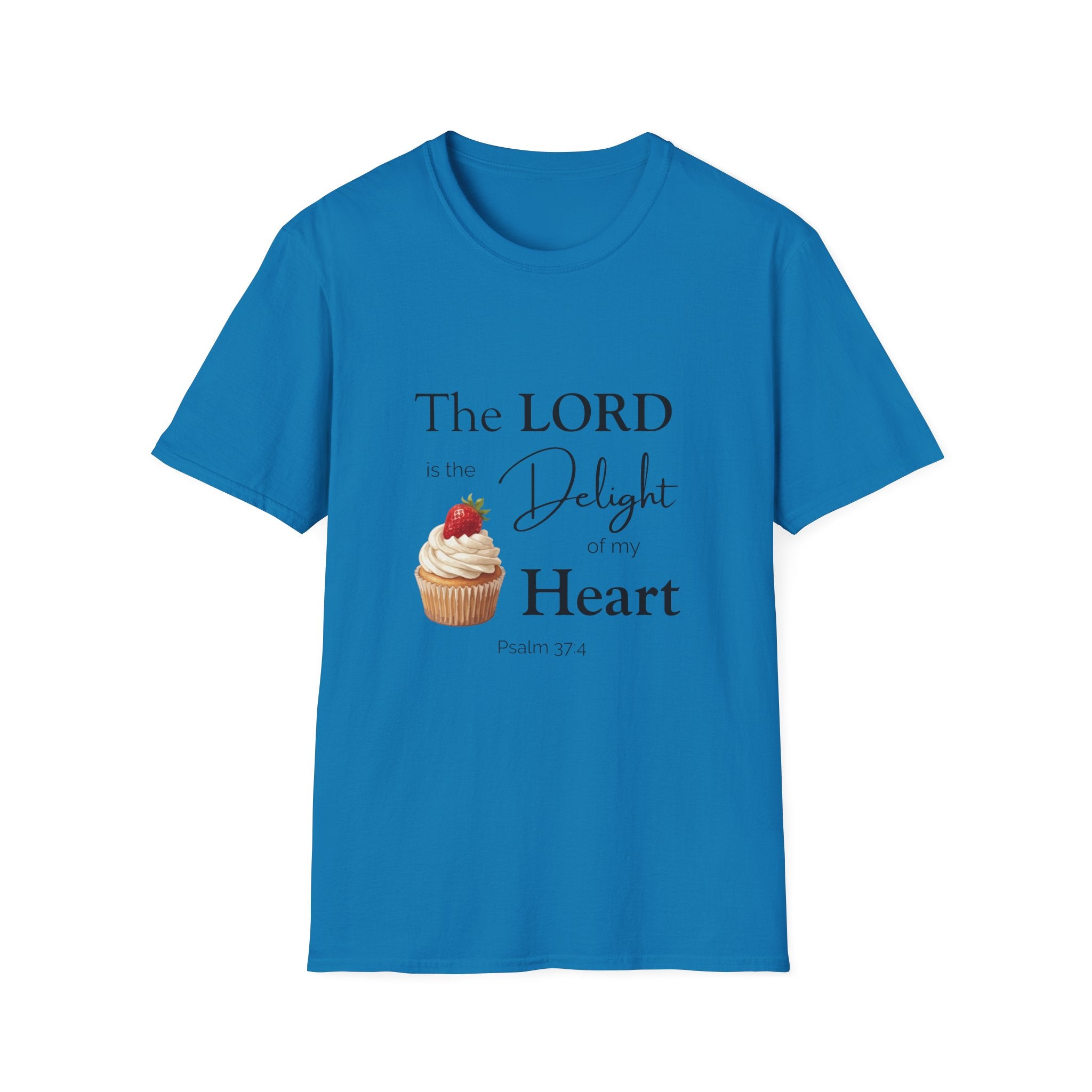 Faith Tee — “The LORD is the Delight of my Heart” Christian Graphic T-Shirt