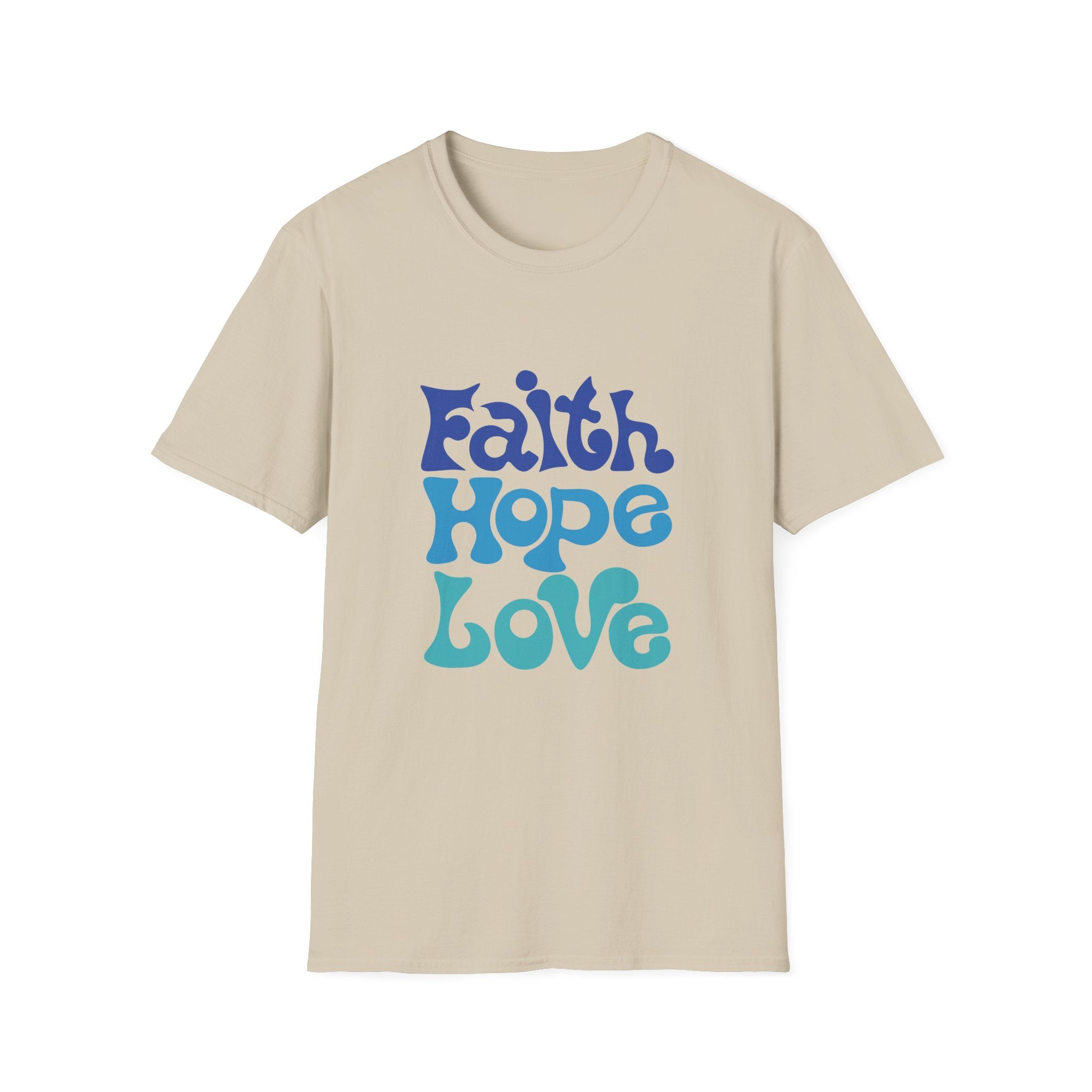 Faith Hope Love T-Shirt — Retro Psychedelic Faith Tee