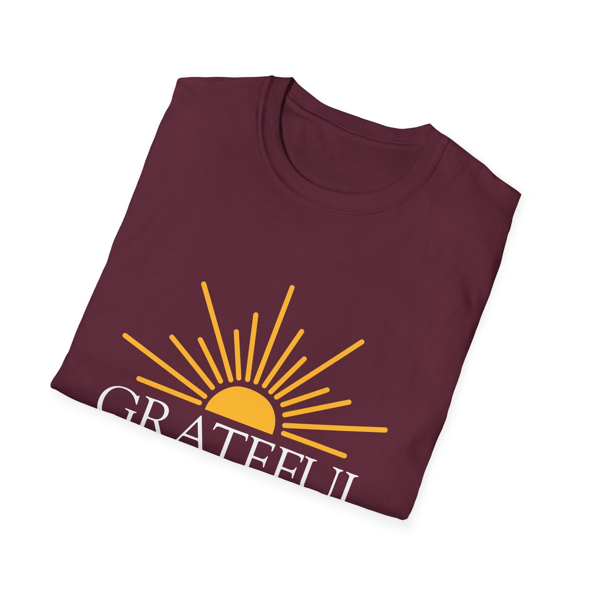 Grateful for Jesus Sunrise T-Shirt | Yellow Half Sun Graphic, Jesus Tee