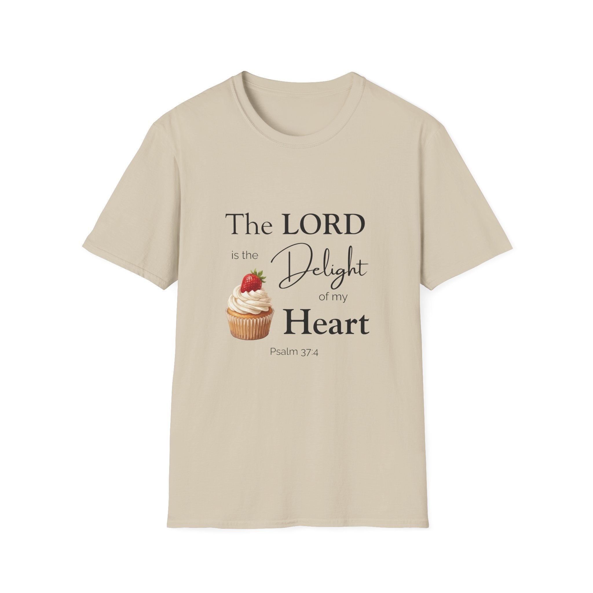 Faith Tee — “The LORD is the Delight of my Heart” Christian Graphic T-Shirt