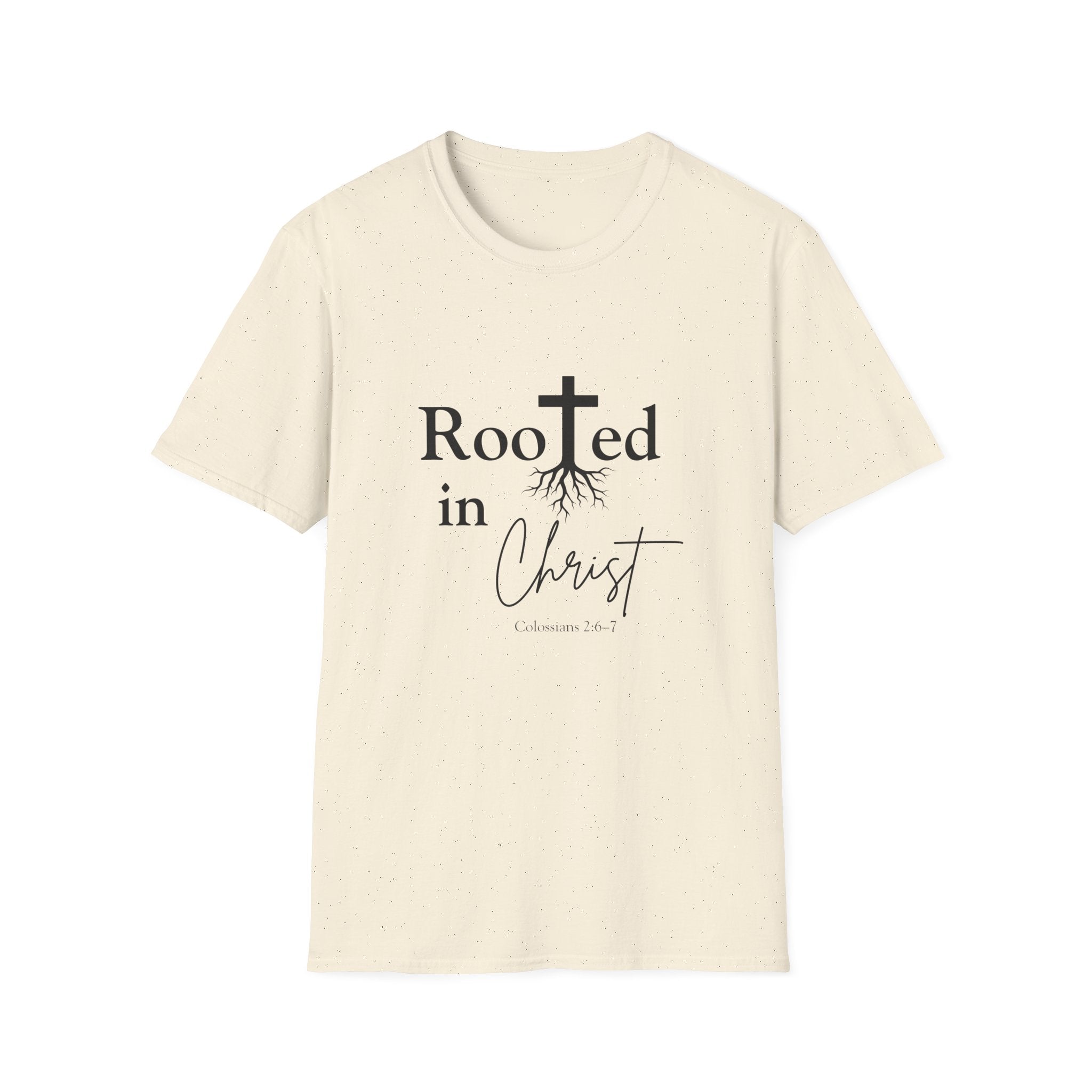 Rooted in Christ Cross & Roots T-Shirt — Christian Faith Tee