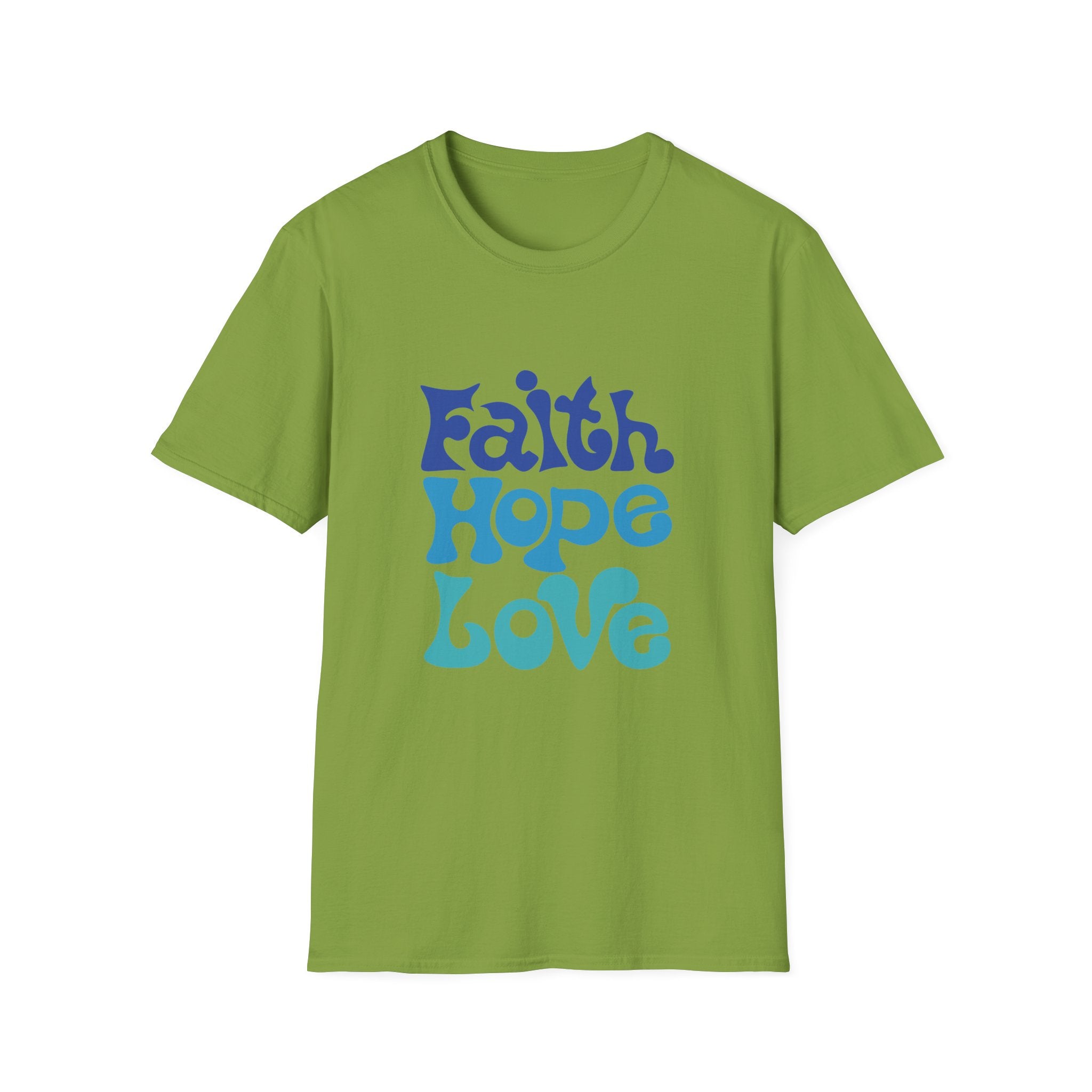 Faith Hope Love T-Shirt — Retro Psychedelic Faith Tee