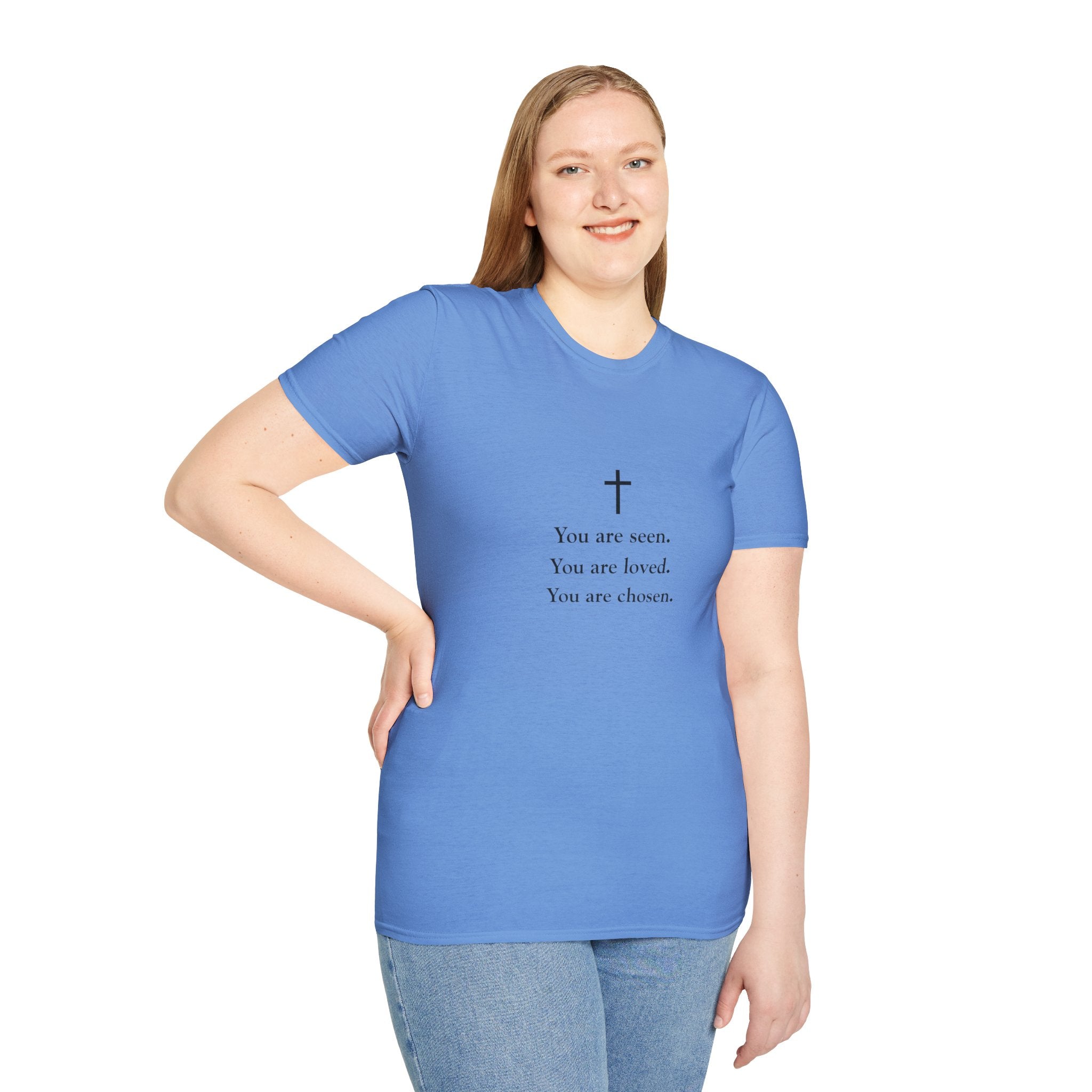 Christian Message T-Shirt — "You are seen. You are loved. You are chosen."