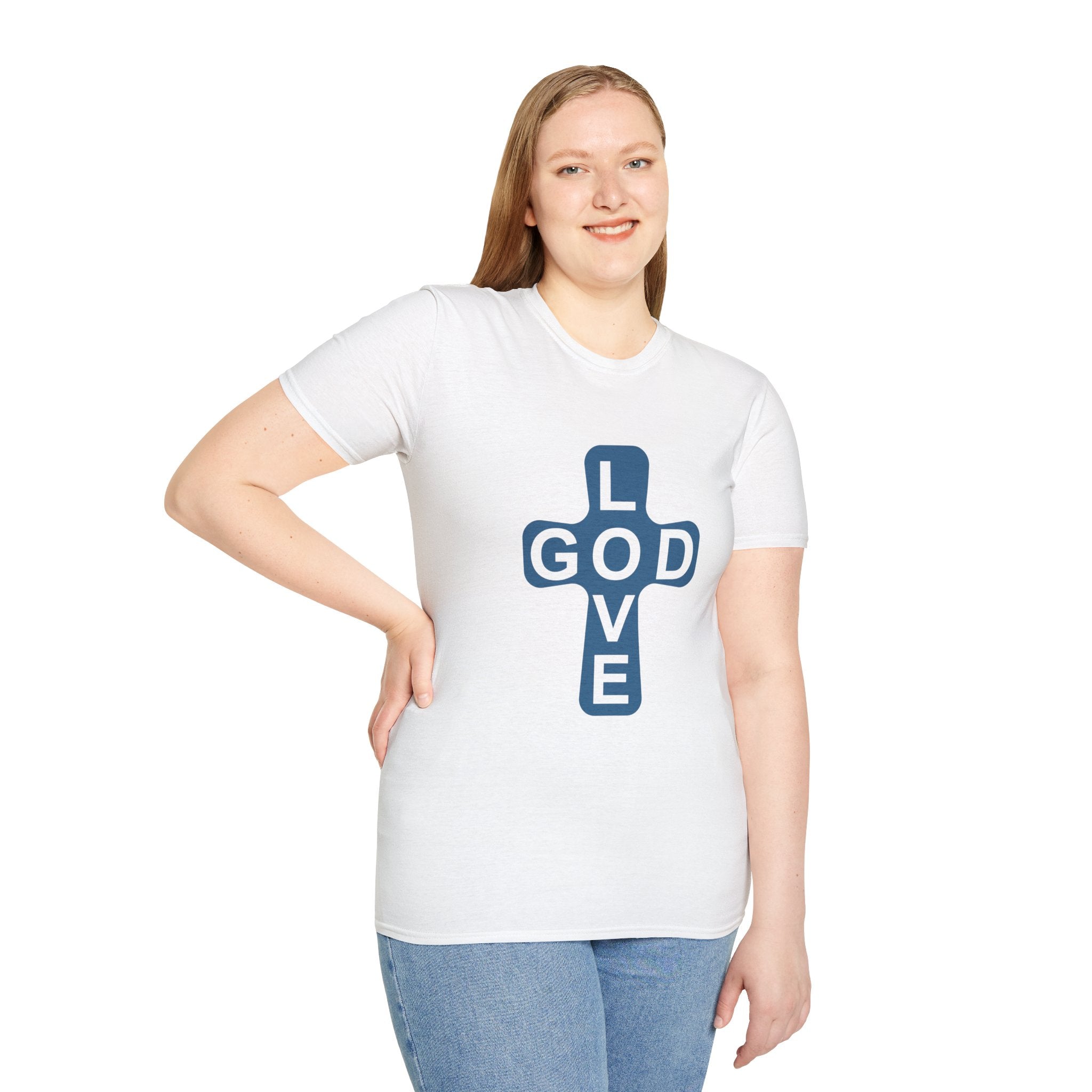 Love God Cross T-Shirt — Christian Faith Tee