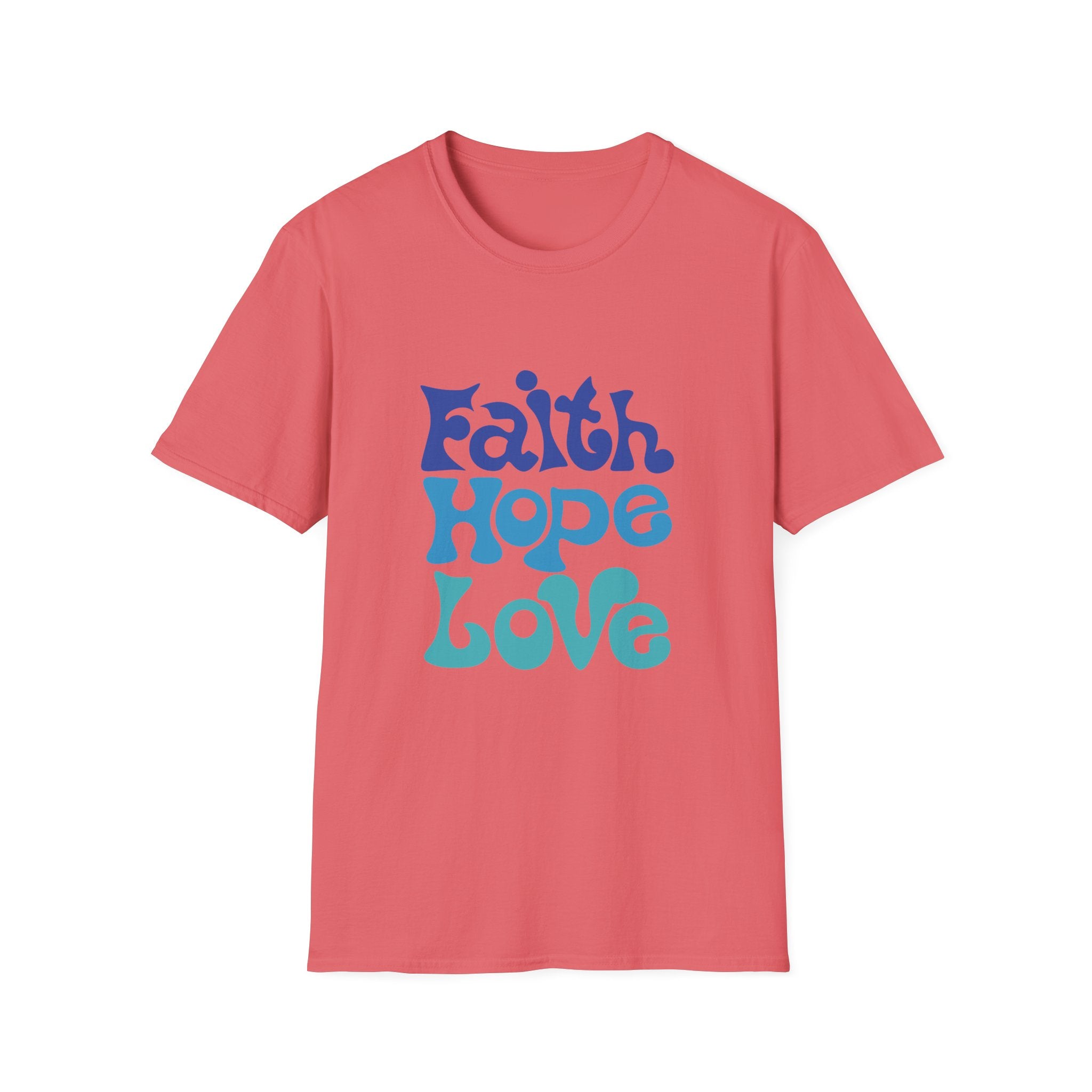 Faith Hope Love T-Shirt — Retro Psychedelic Faith Tee