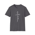 Vertical 'Love' Cross Christian T-Shirt — Faith Tee for Believers