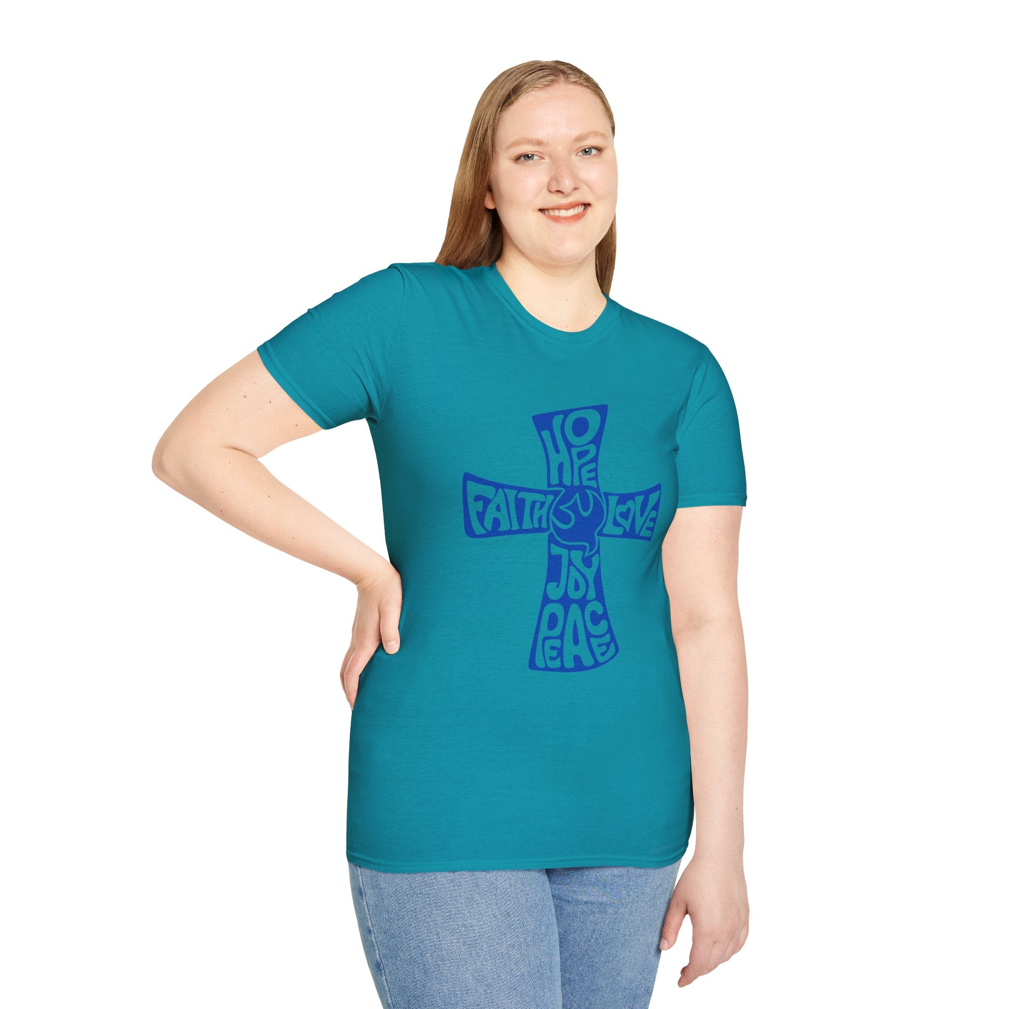 Faith Love Hope Cross T-Shirt — Christian Inspirational Graphic Tee