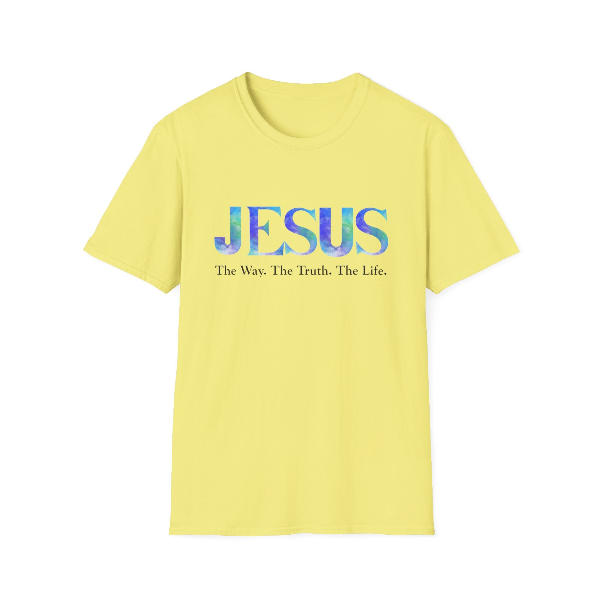 Jesus Watercolor Tee — "The Way. The Truth. The Life." Christian T-Shirt