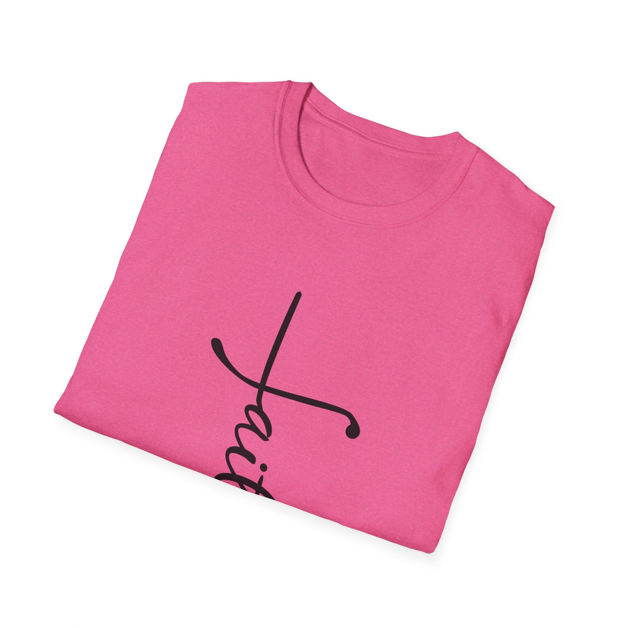 Faith Script T-Shirt — Vertical Handwritten Faith Tee