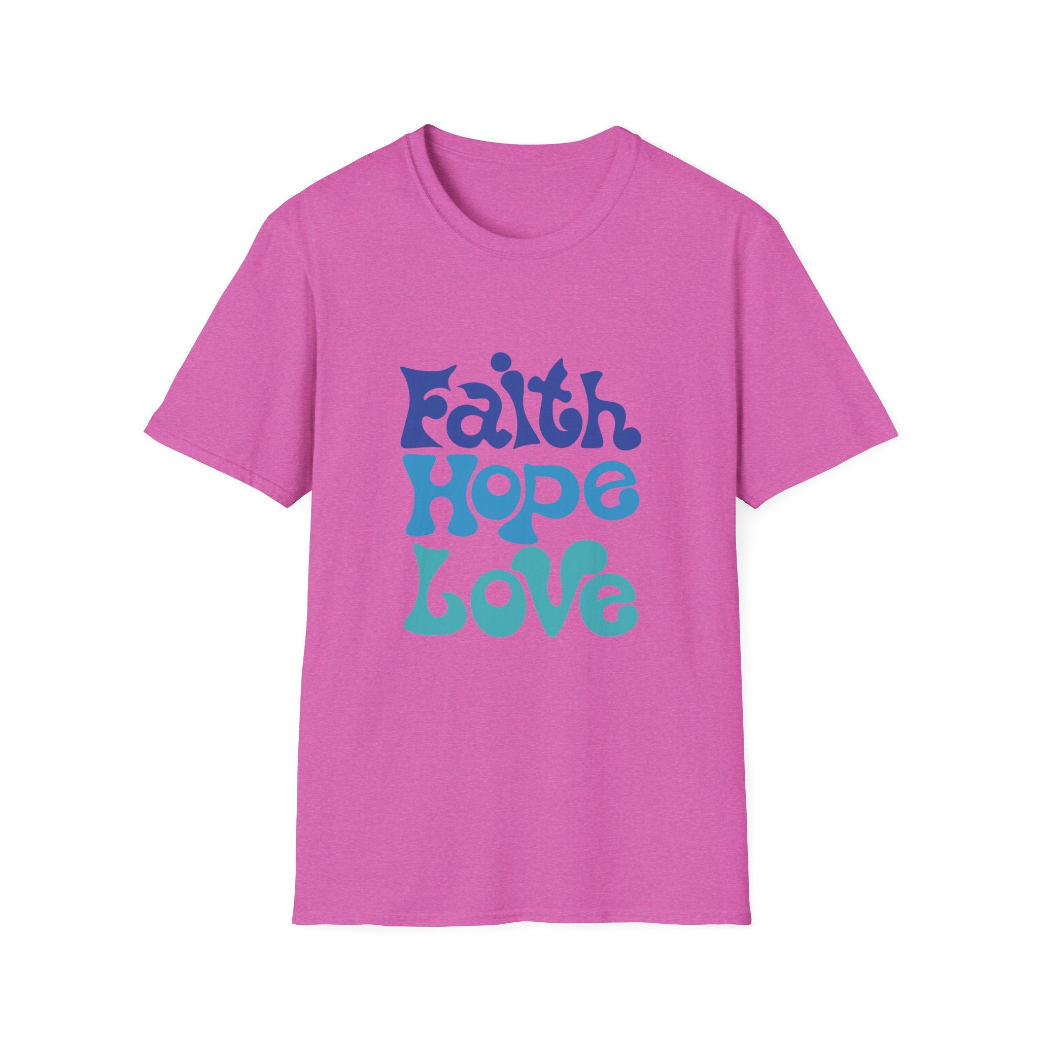 Faith Hope Love T-Shirt — Retro Psychedelic Faith Tee