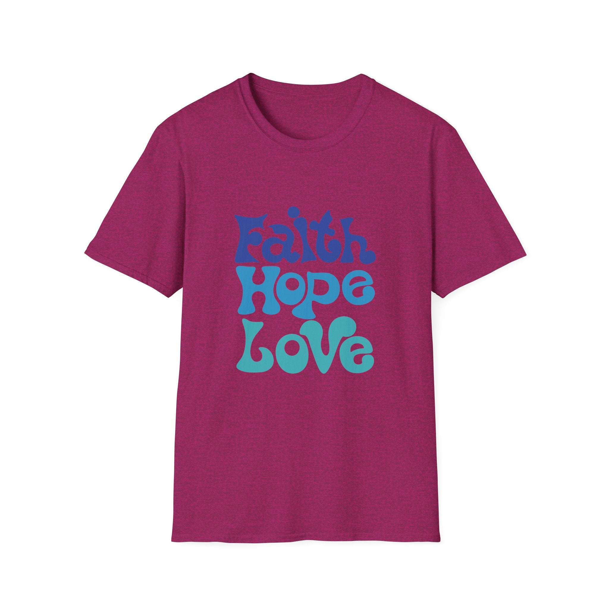 Faith Hope Love T-Shirt — Retro Psychedelic Faith Tee