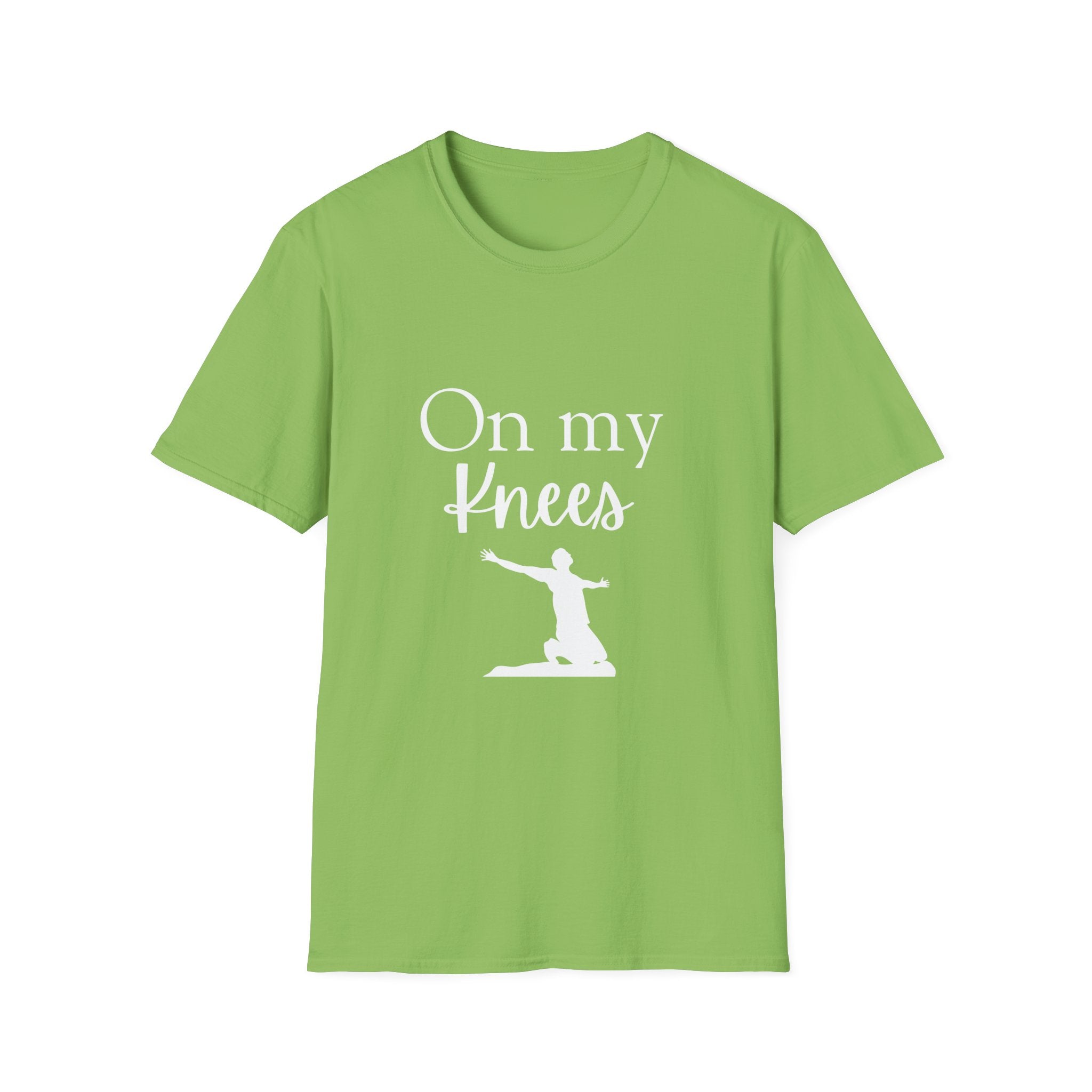 On My Knees Worship God T-Shirt | Live Your Faith Religious Christian Tee