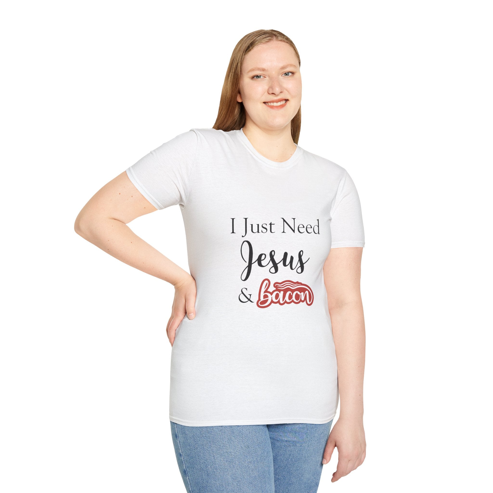 I Just Need Jesus & Bacon T-Shirt | Faith Humor Tee