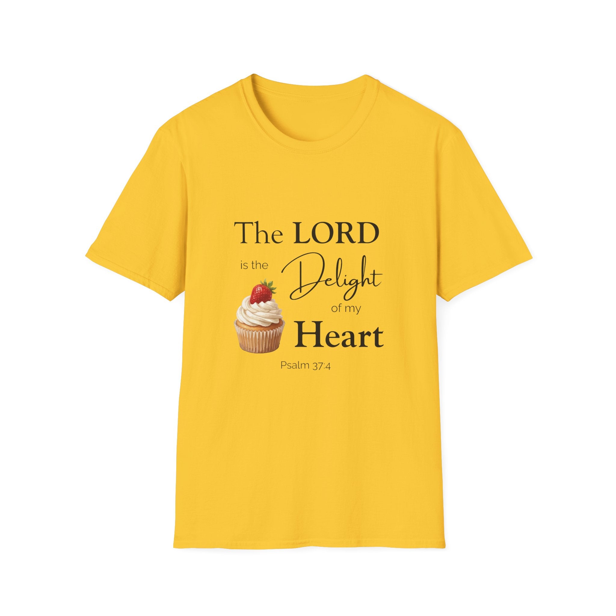 Faith Tee — “The LORD is the Delight of my Heart” Christian Graphic T-Shirt