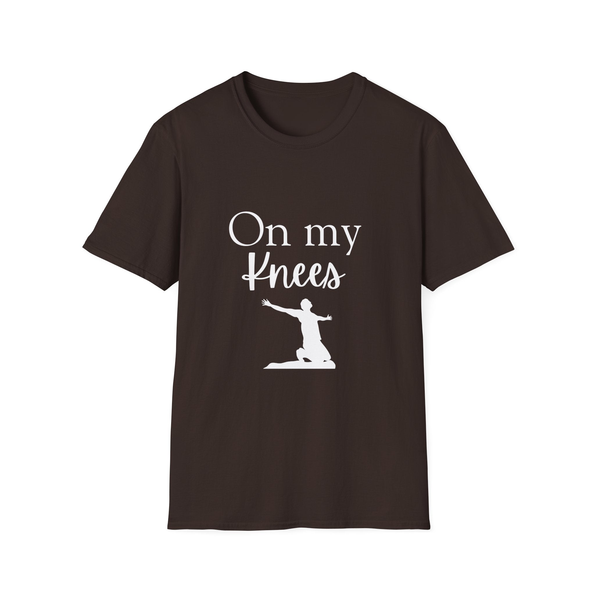 On My Knees Worship God T-Shirt | Live Your Faith Religious Christian Tee