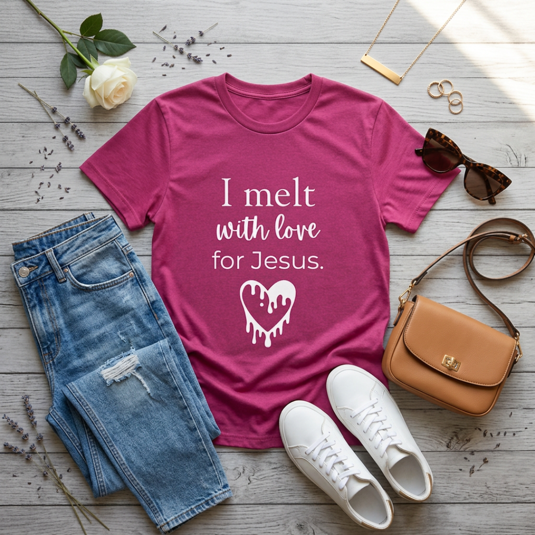 I Melt With Love For Jesus T-Shirt — Christian Faith Tee
