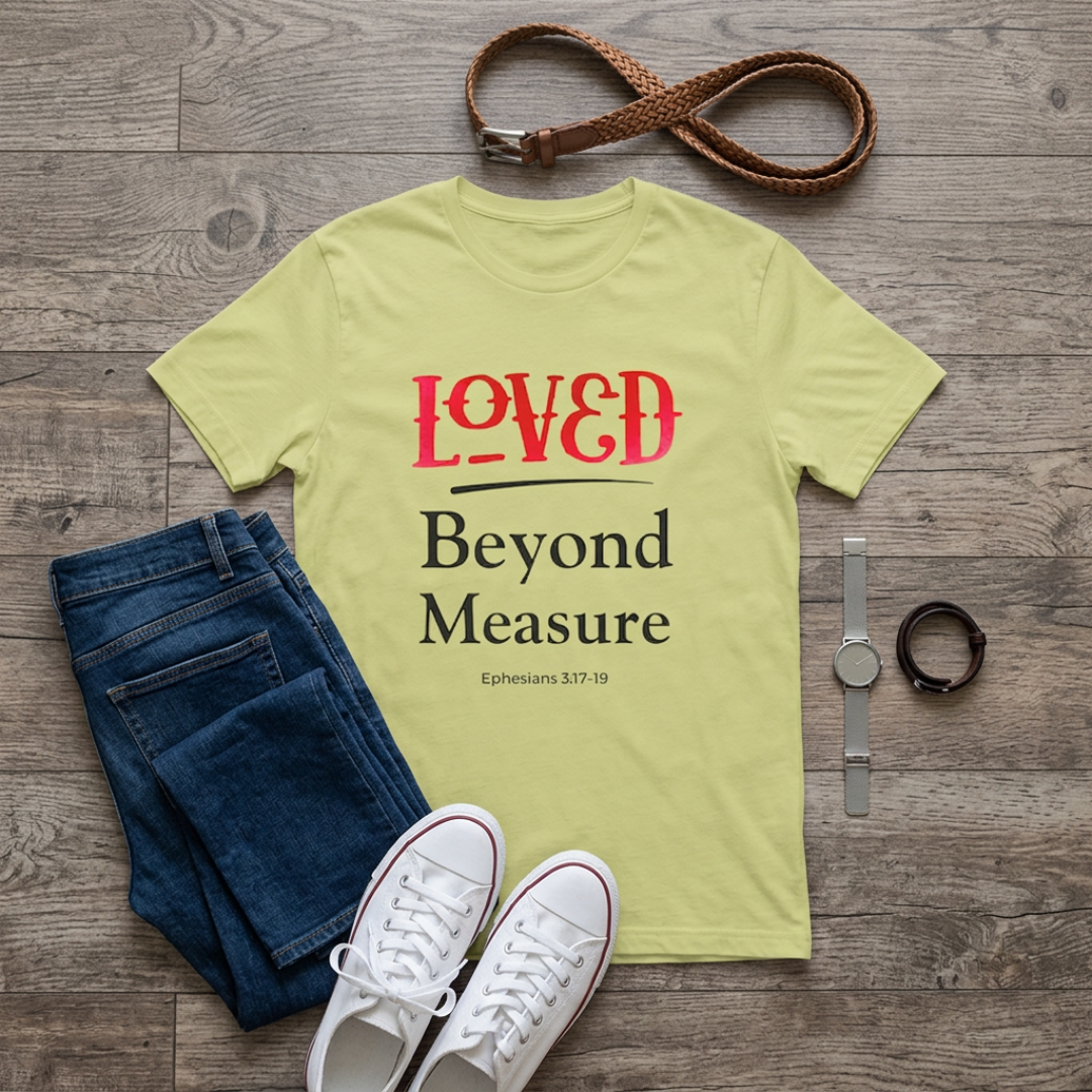 Loved Beyond Measure Christian T-Shirt — Scripture Faith Tee
