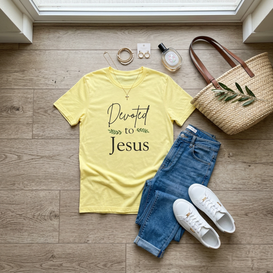 Devoted to Jesus T-Shirt — Faith-Based Christian Tee