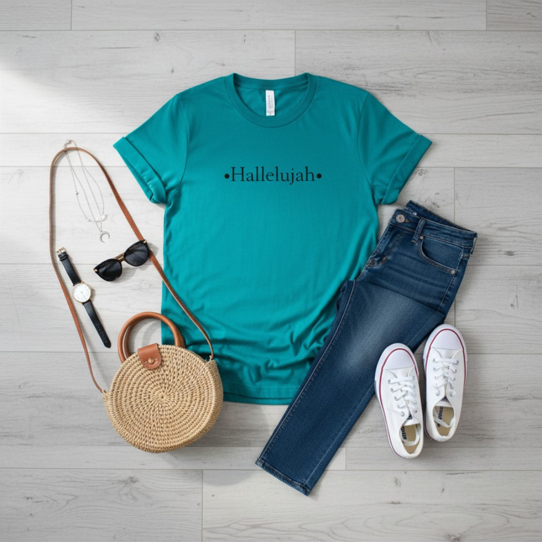 Hallelujah T-Shirt — Minimal Christian Faith Tee