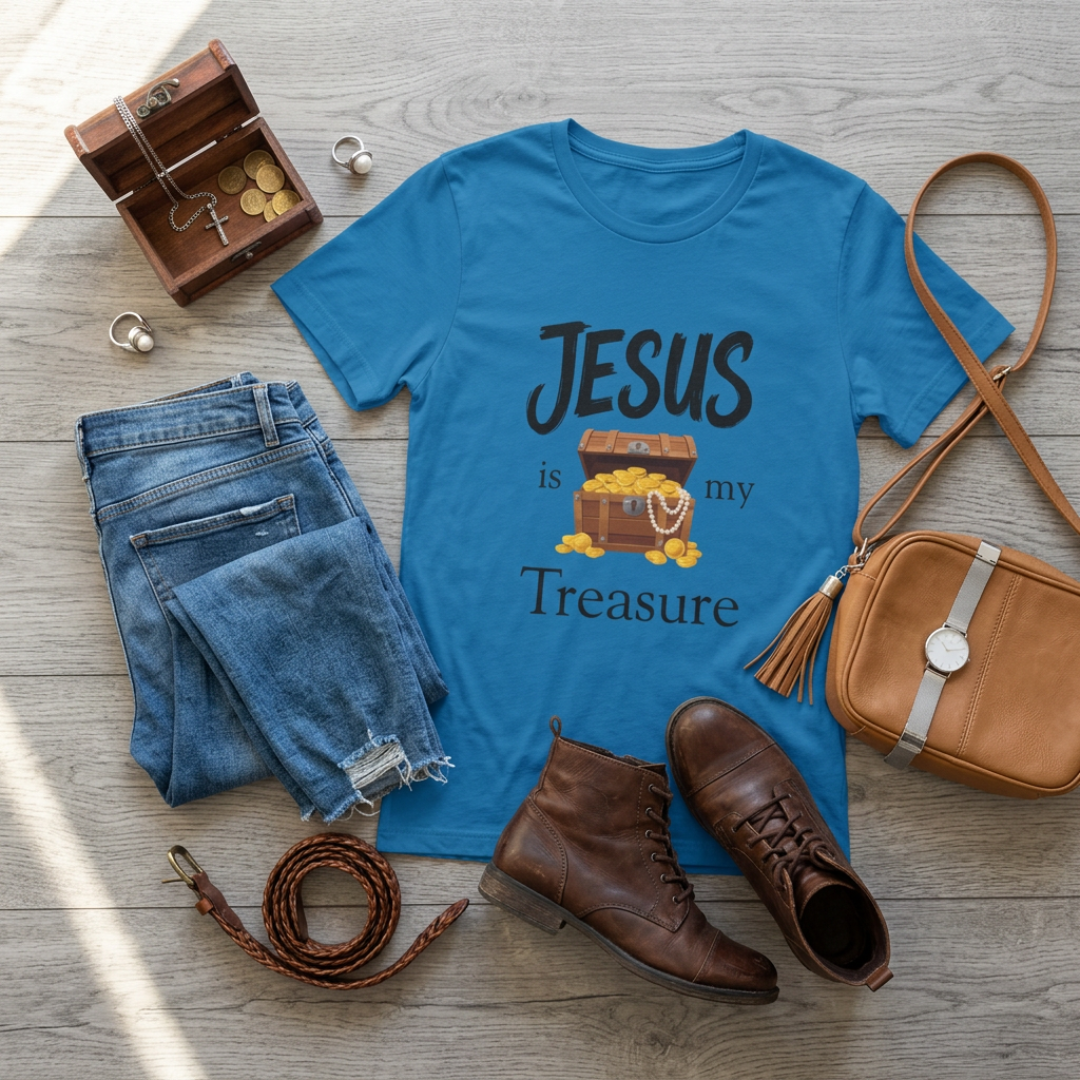 Jesus Is My Treasure T-Shirt — Christian Faith Graphic Tee