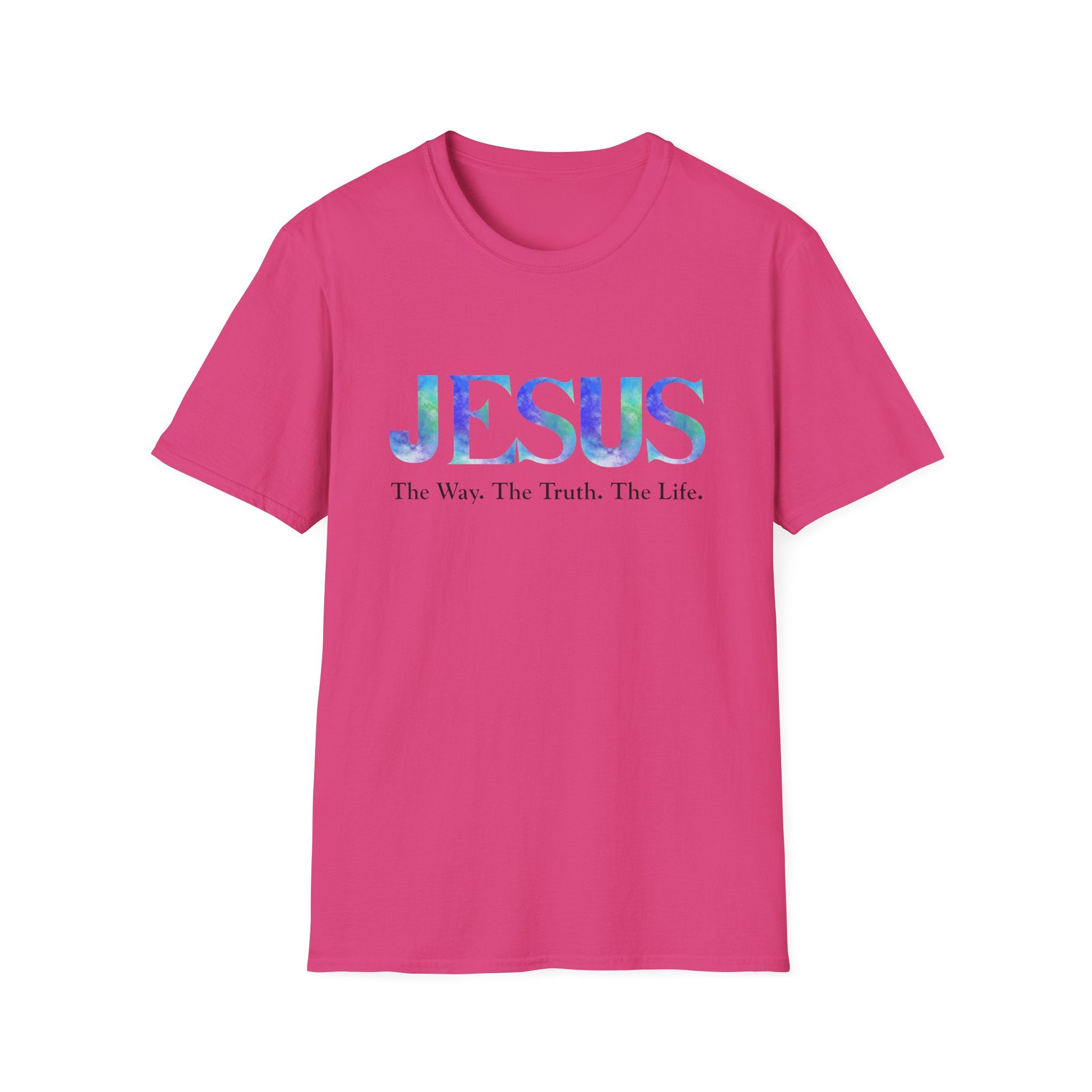 Jesus Watercolor Tee — "The Way. The Truth. The Life." Christian T-Shirt