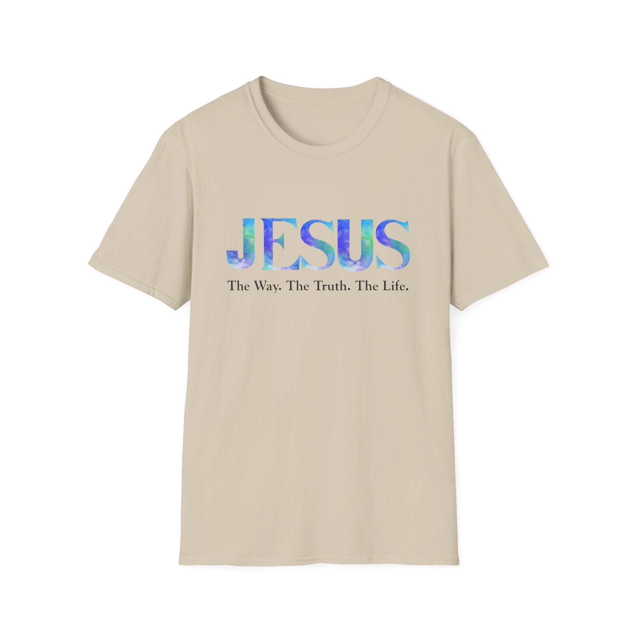 Jesus Watercolor Tee — "The Way. The Truth. The Life." Christian T-Shirt
