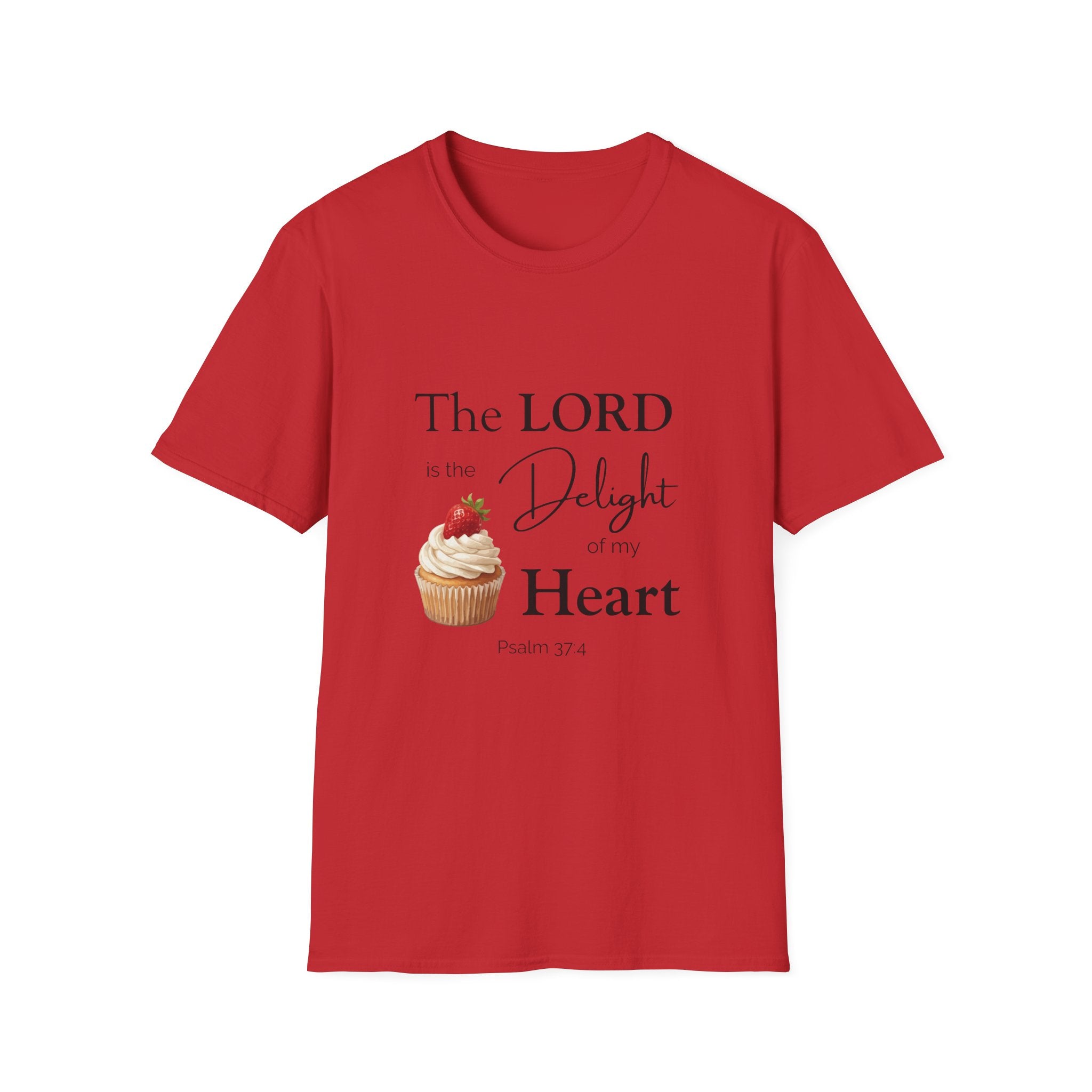 Faith Tee — “The LORD is the Delight of my Heart” Christian Graphic T-Shirt